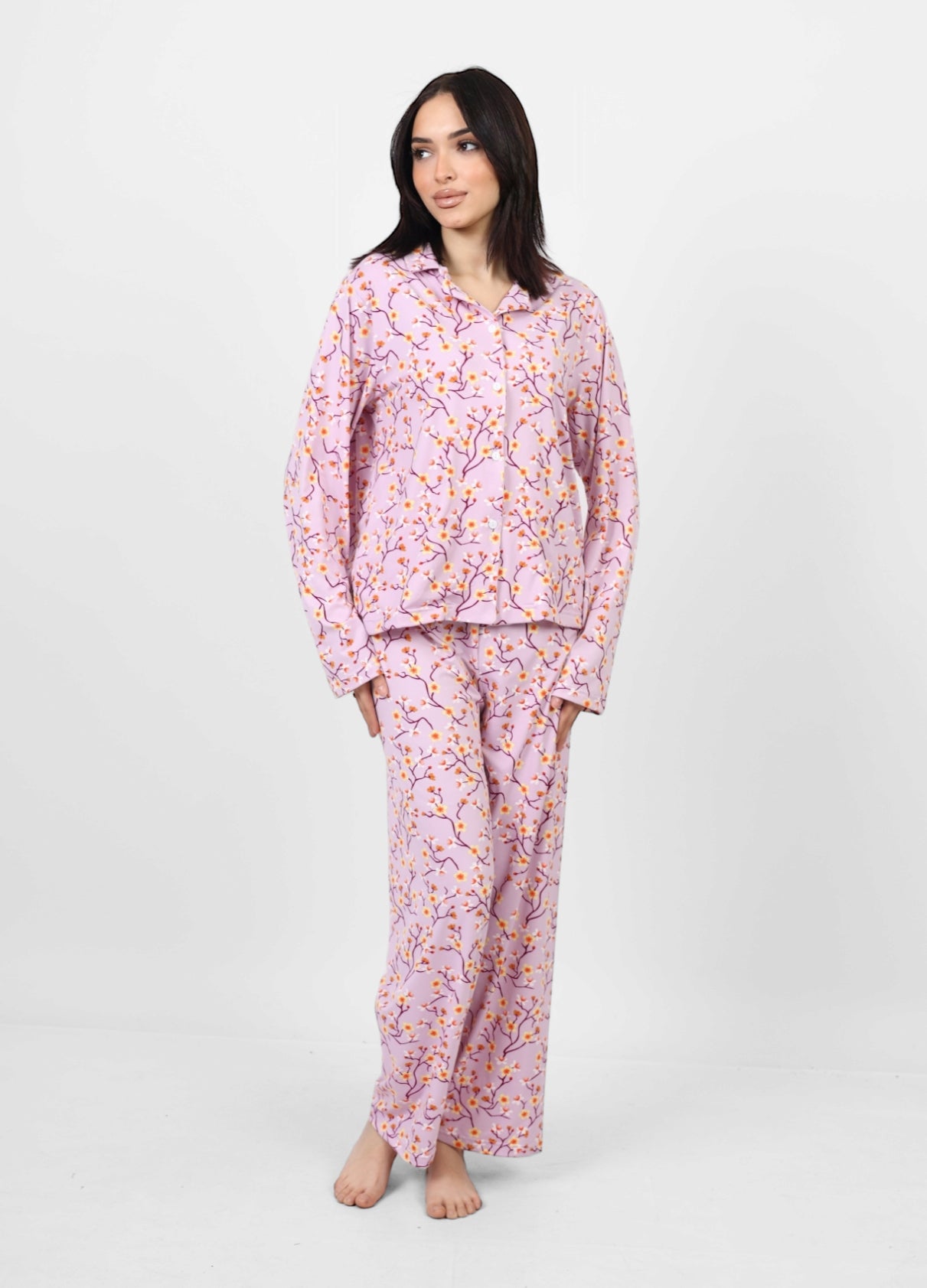 Long Sleeved classic pjs - pink