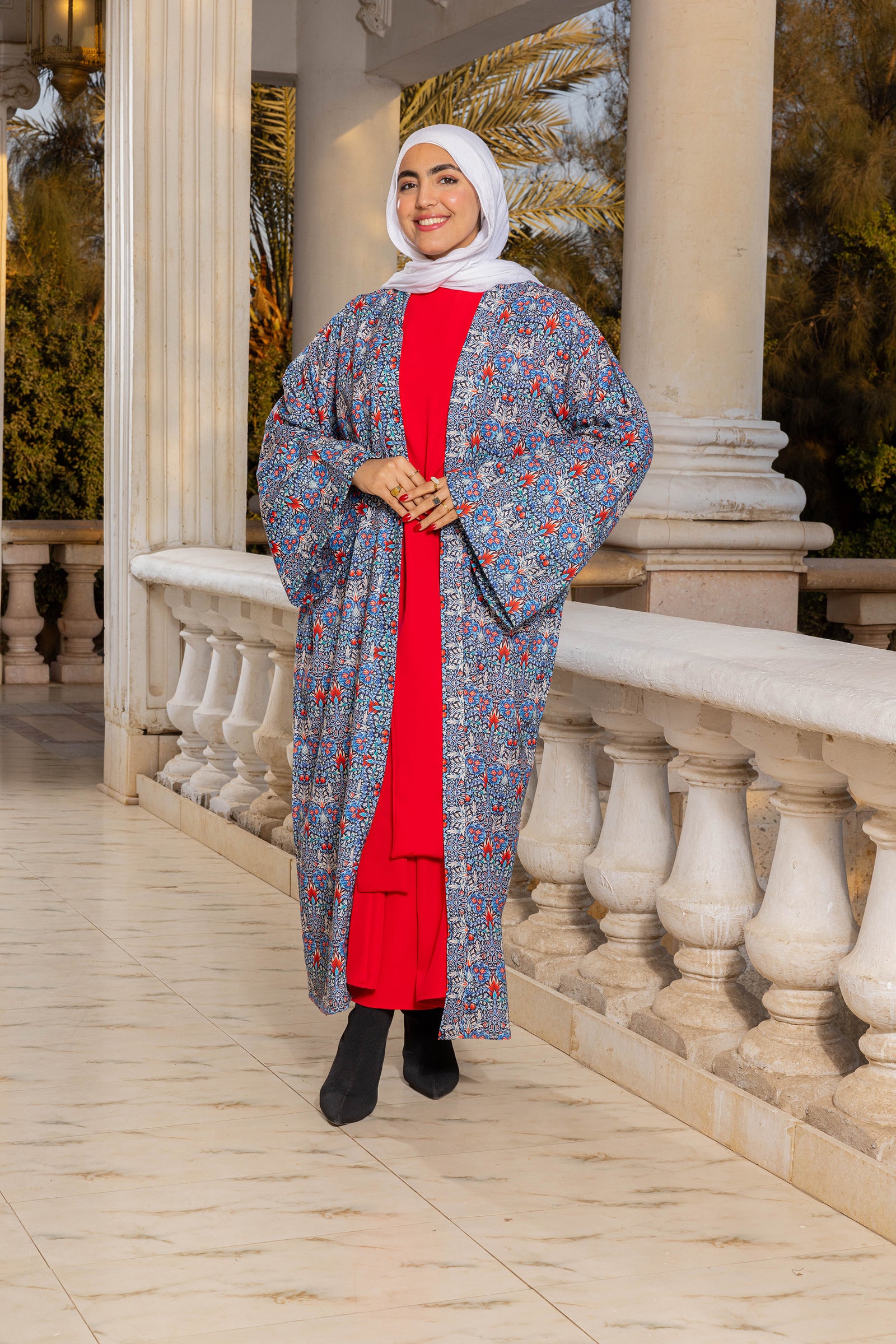 Andalusian Printed Linen Kimono