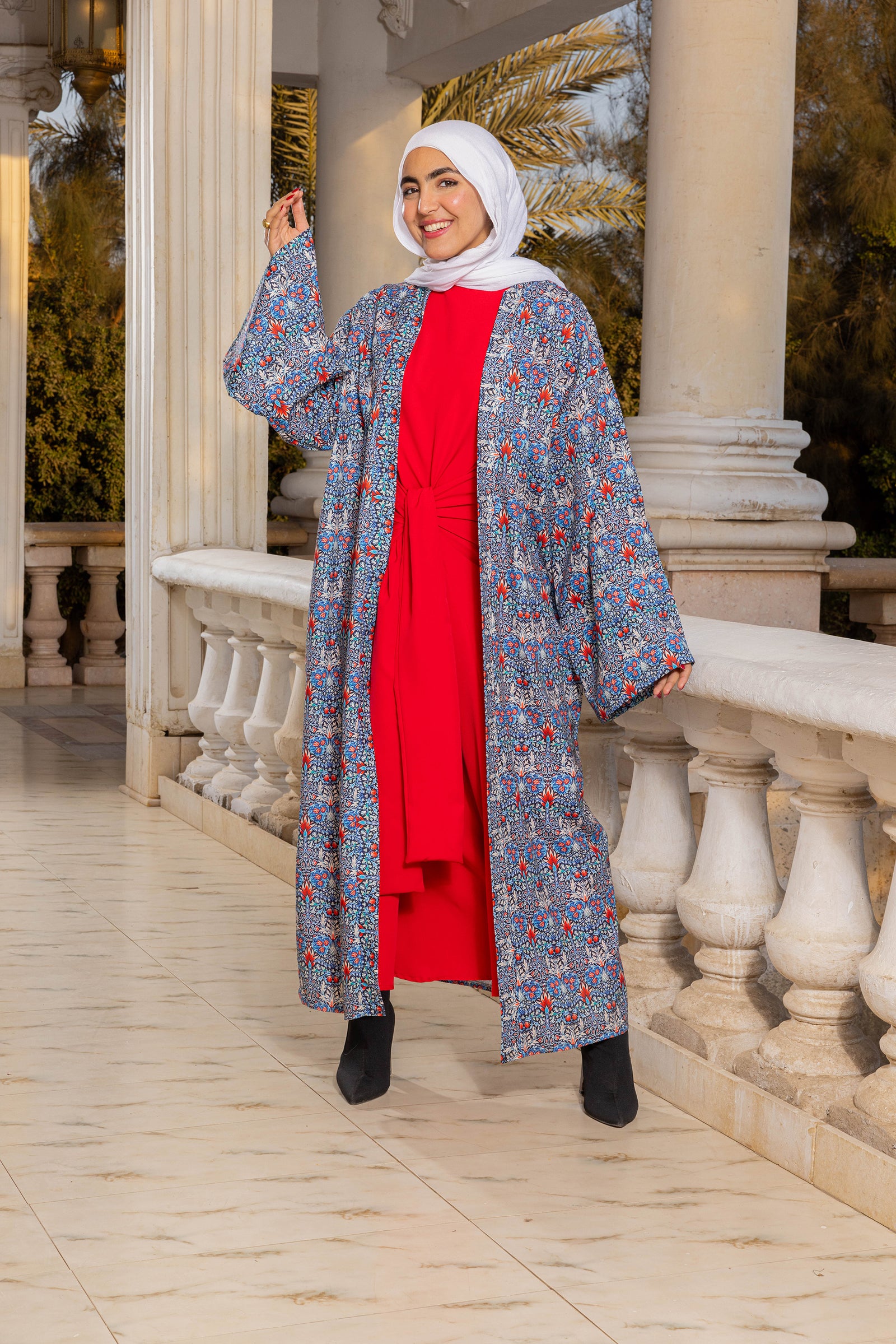 Andalusian Printed Linen Kimono