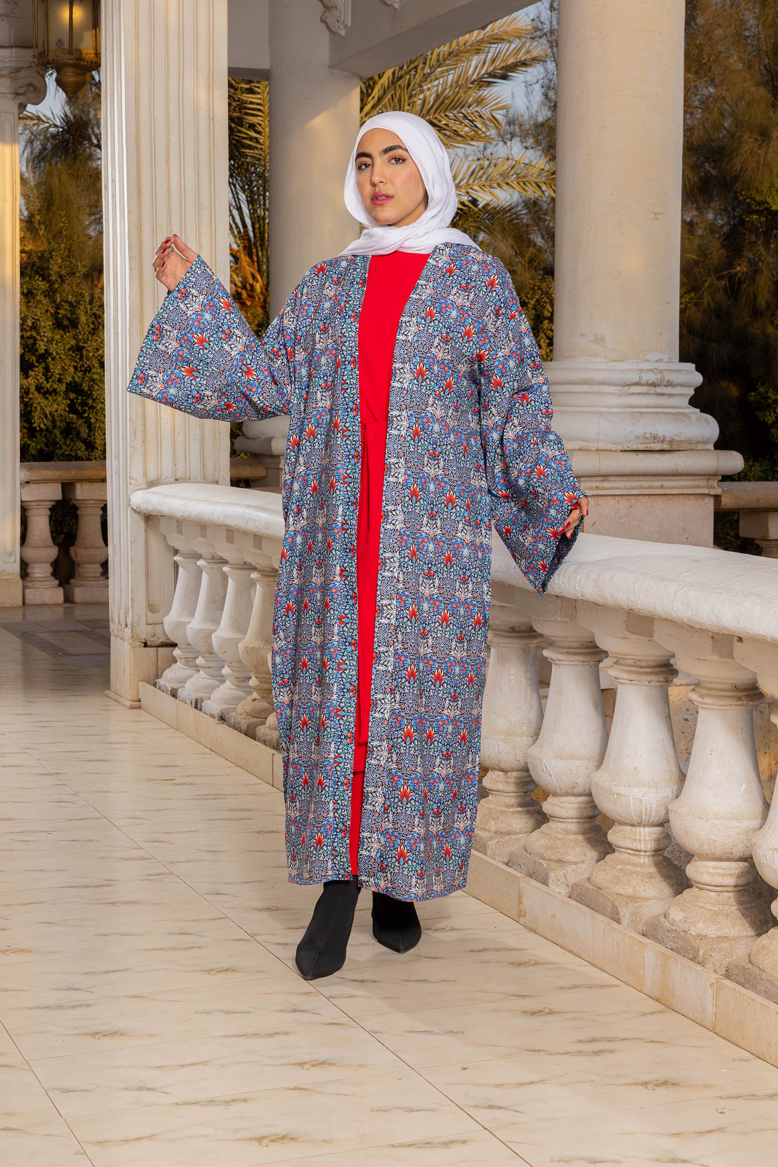 Andalusian Printed Linen Kimono