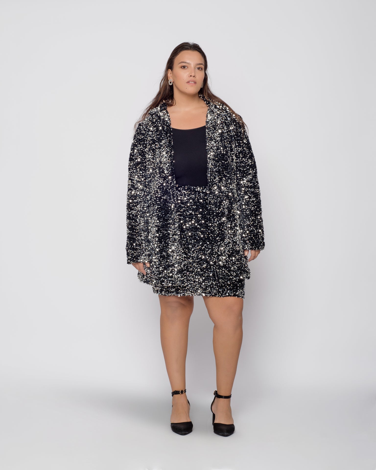 The sequin blazer dress - Silver