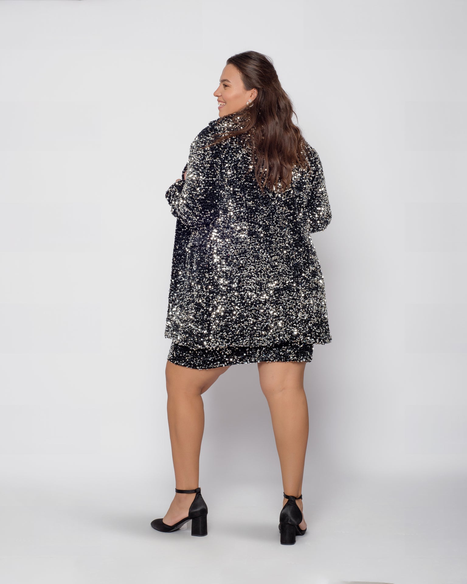 The sequin blazer dress - Silver