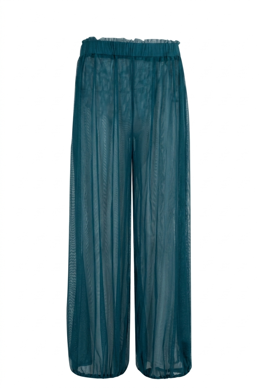 Teal Tulle Pants