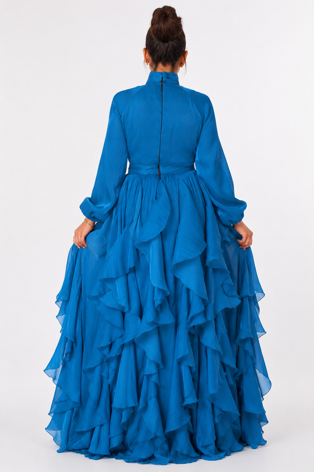 Turquoise Cascade Dress