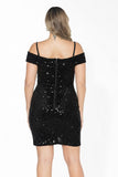 Ruby Velvet Enchantment Midi Dress - black
