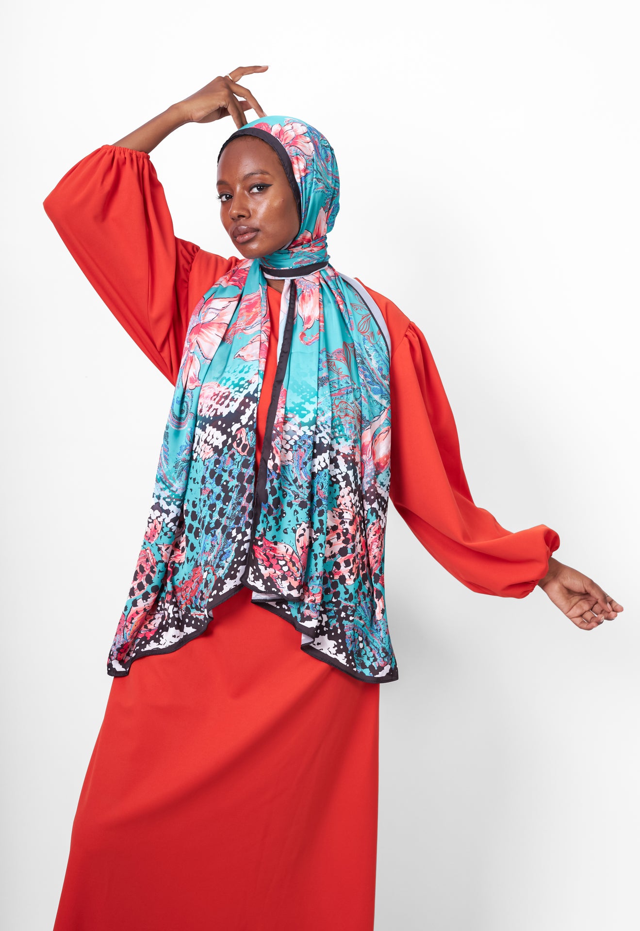 The Cherry Satin Scarf