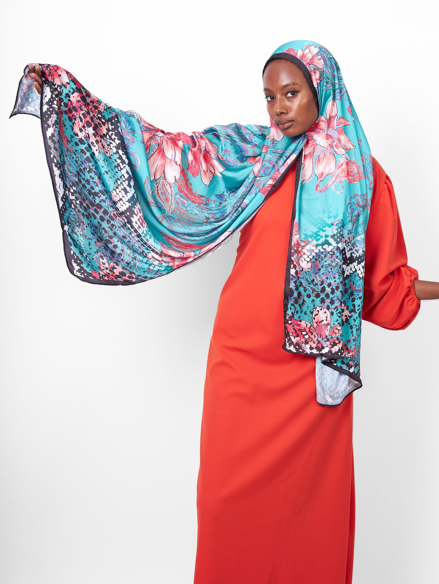 The Cherry Satin Scarf