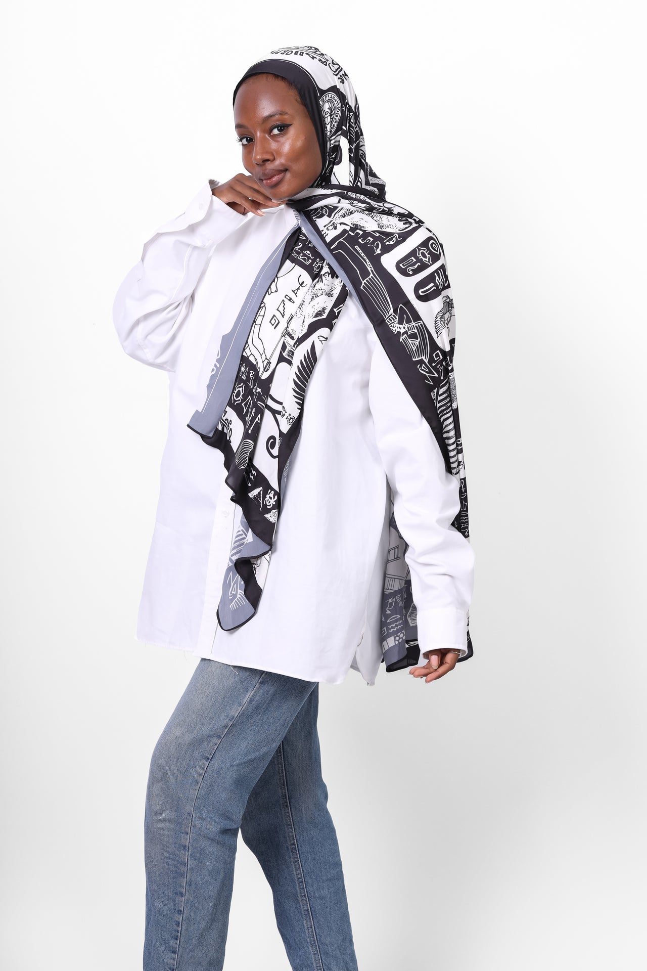 The Pharos Satin Scarf