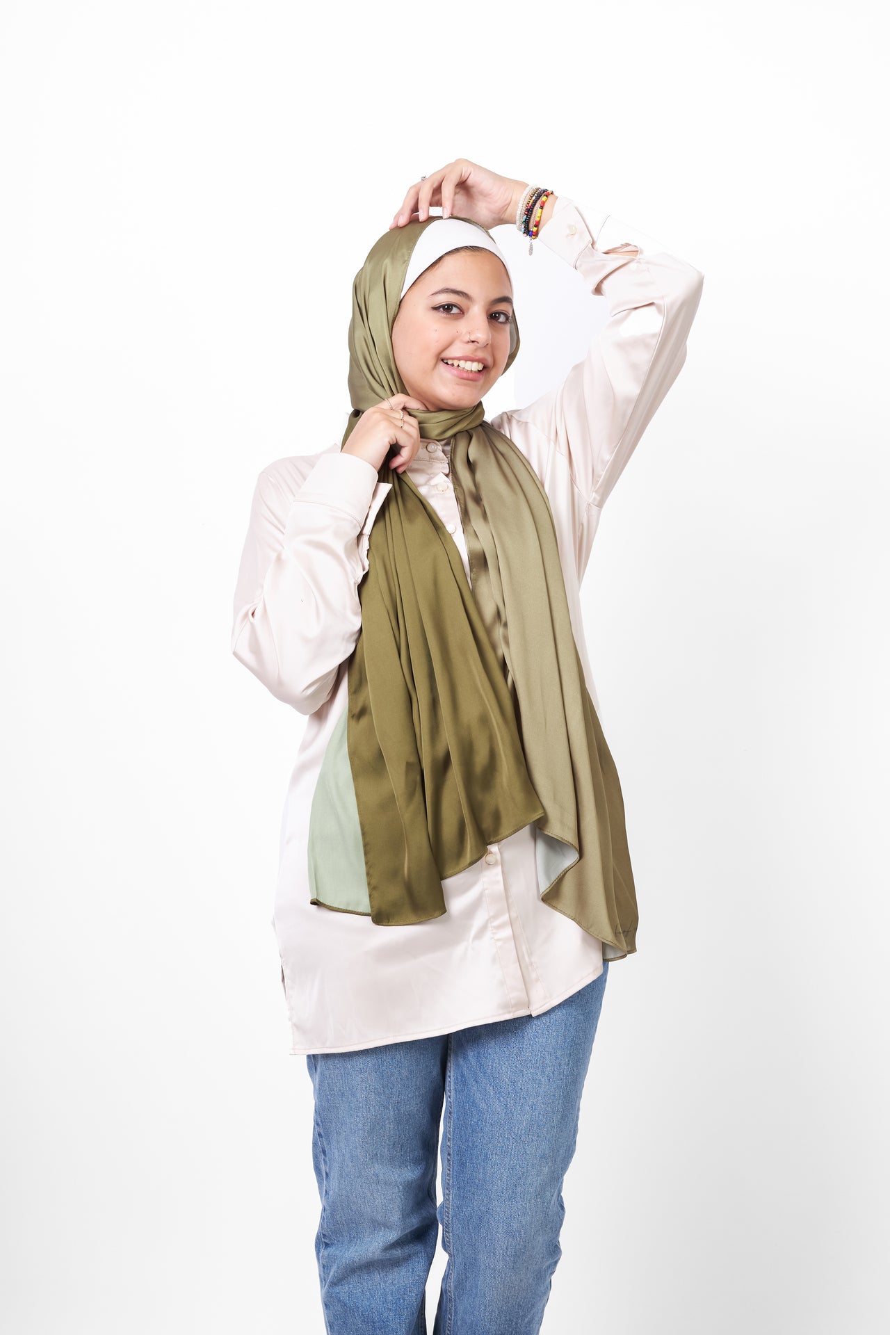 Plain Scarf - Olive