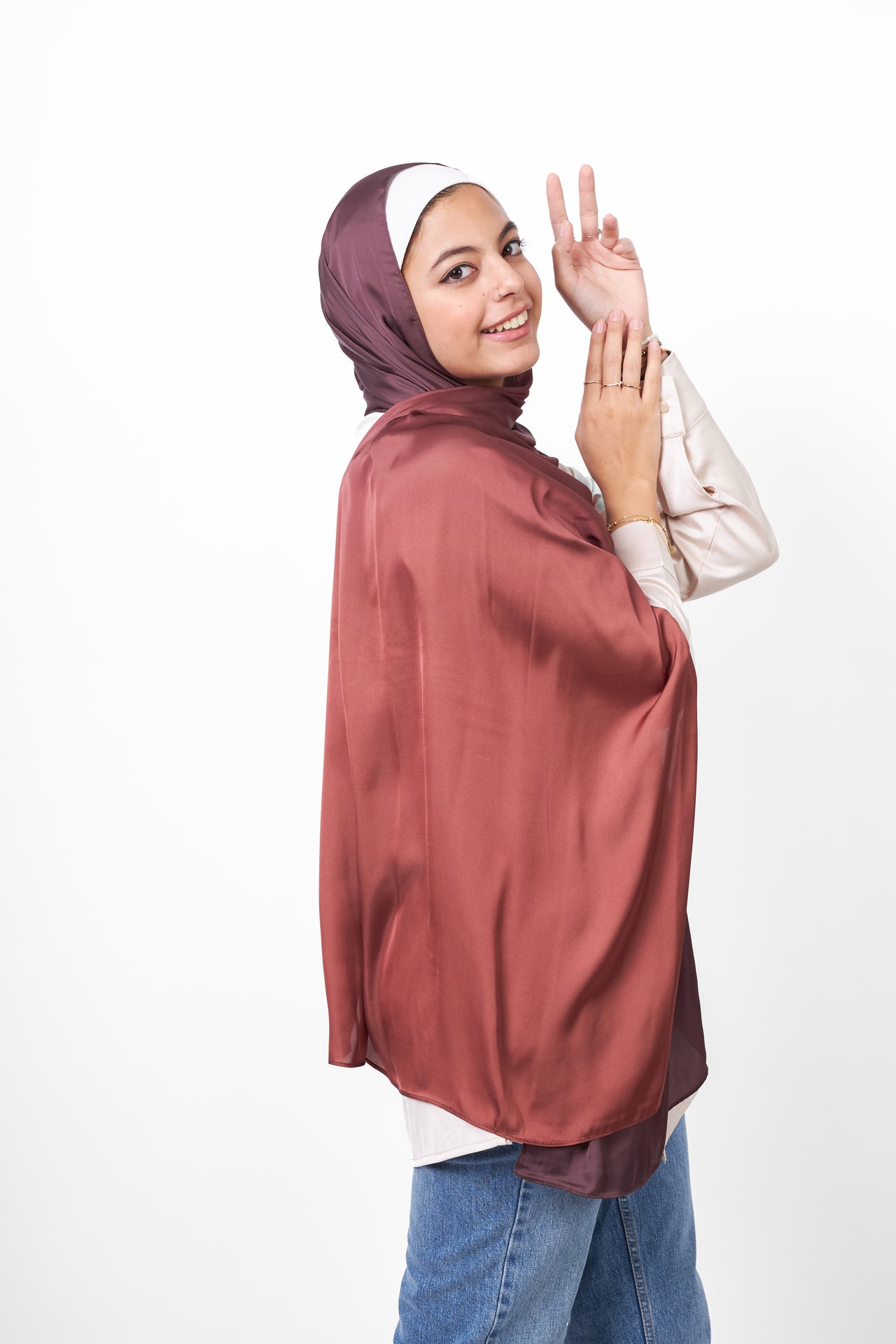 Plain Scarf - Brown