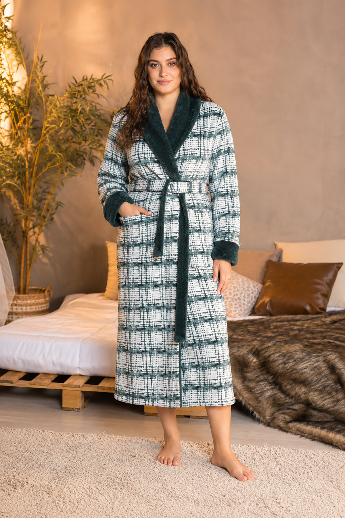 Teal Haven Long Robe