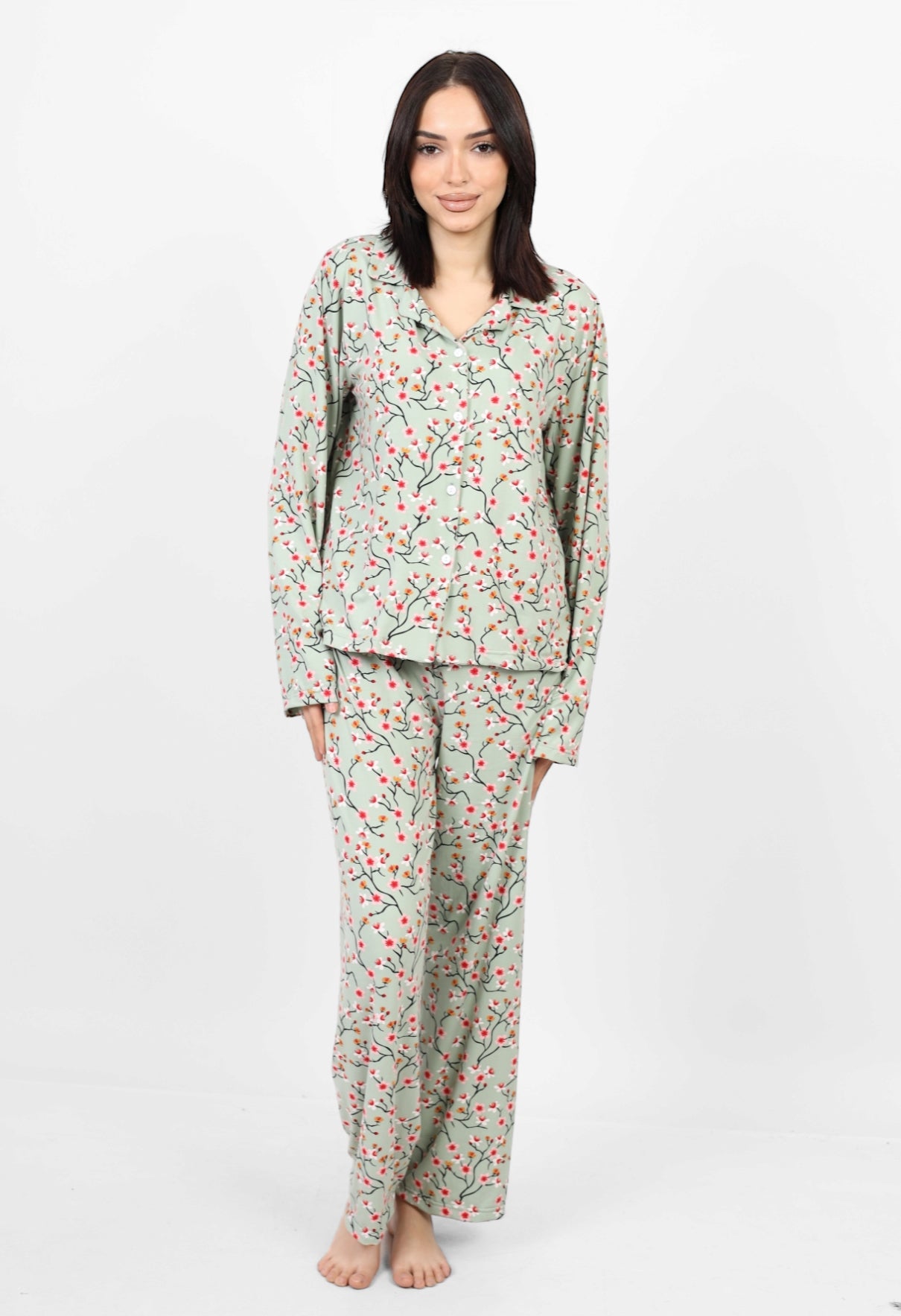 Long Sleeved classic pjs - Mint