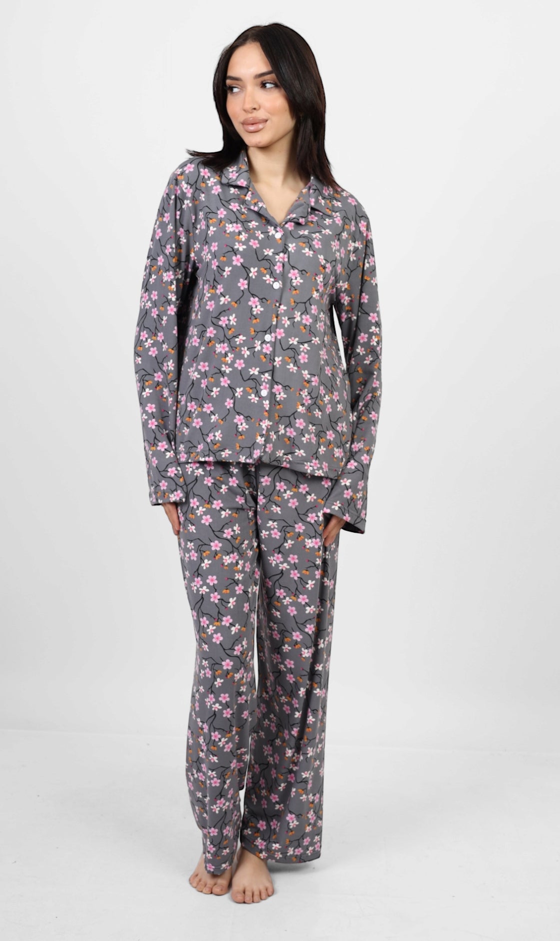 Long Sleeved classic pjs - Grey