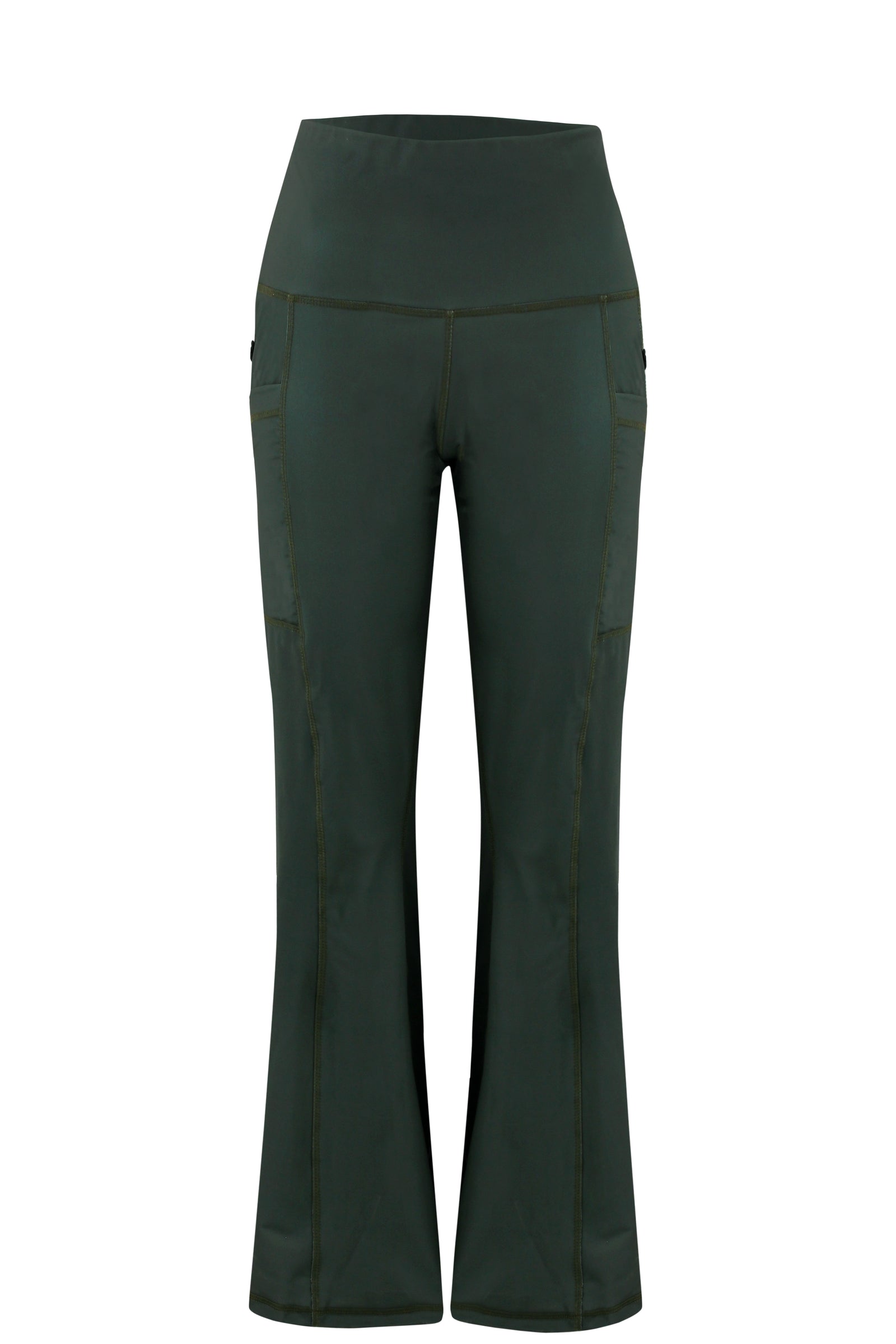 Wide leg pants - army green