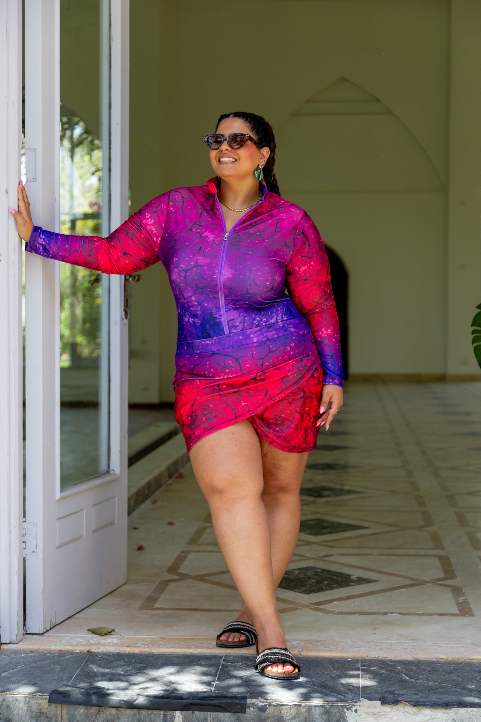 PInk thunder skirt cover up - Fuschia