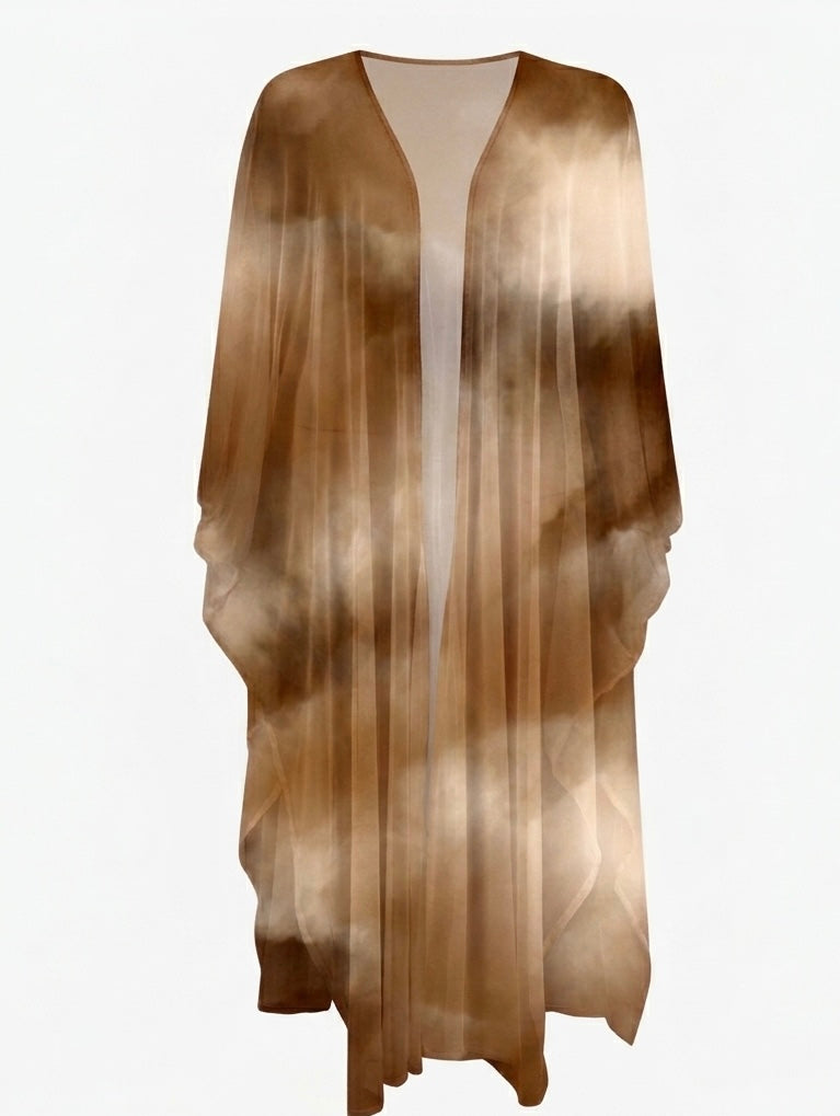Ombre Sand Tulle Kimono