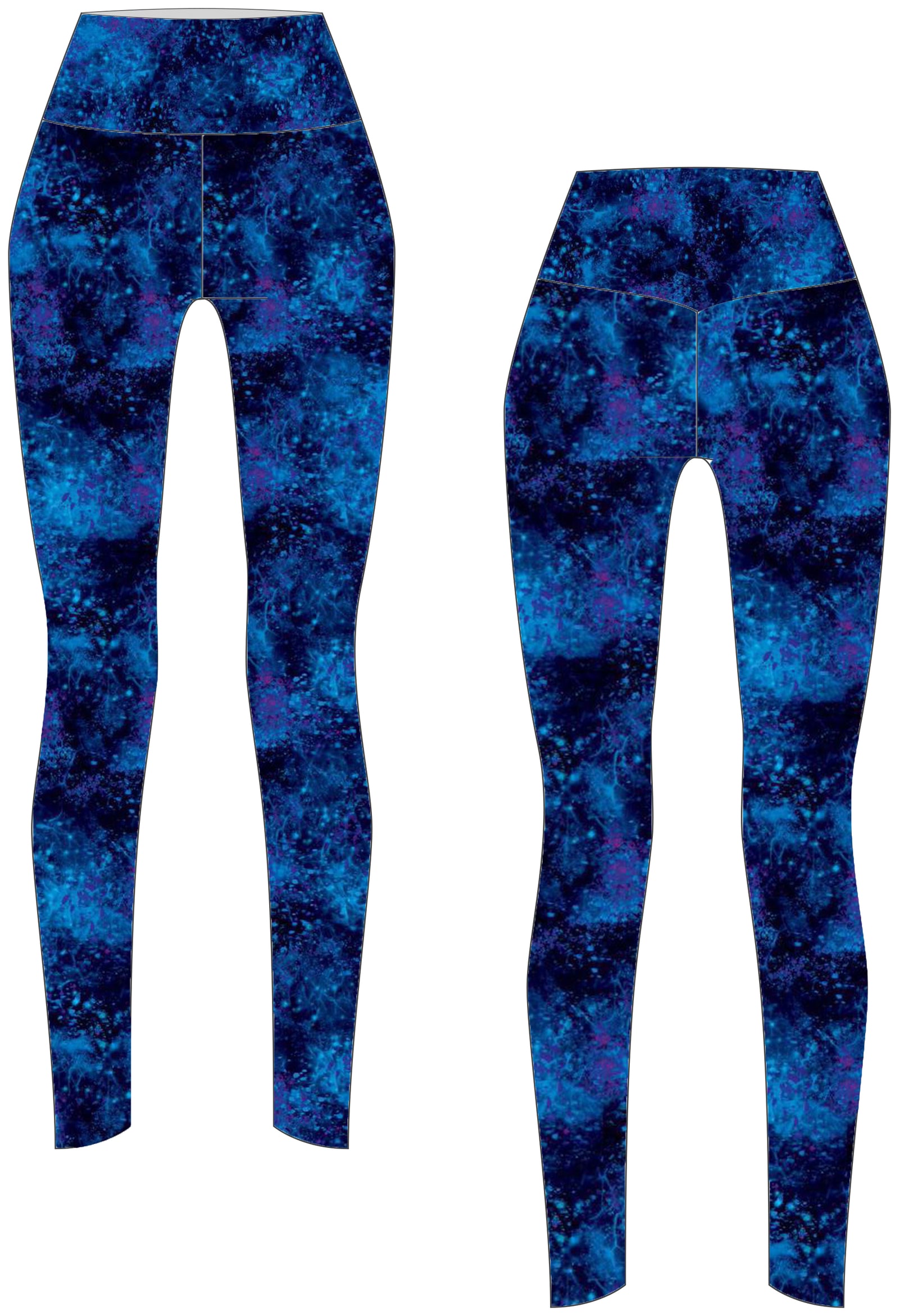 Galaxy Burkini set with cover up - Blue