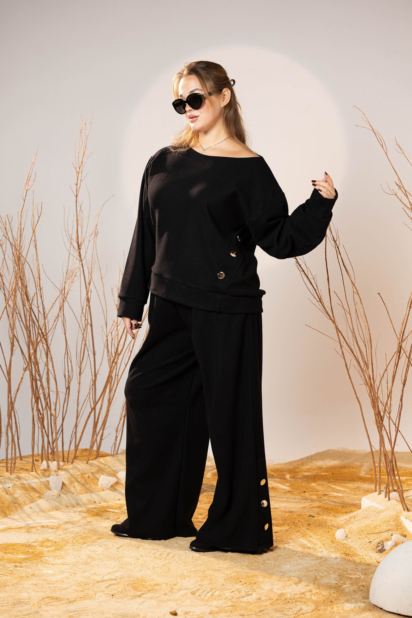 Black Luxe Cashmere Set