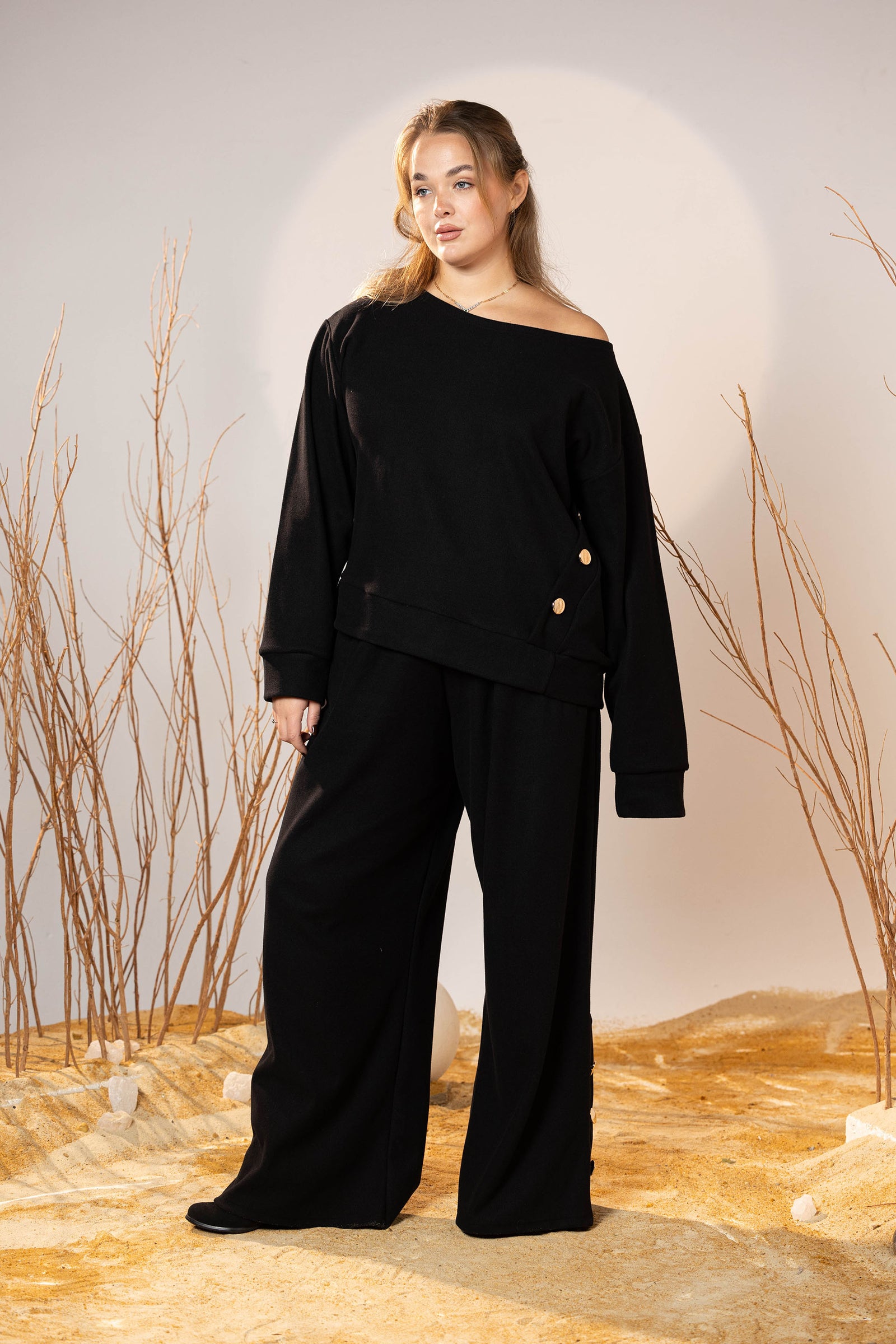 Black Luxe Cashmere Set