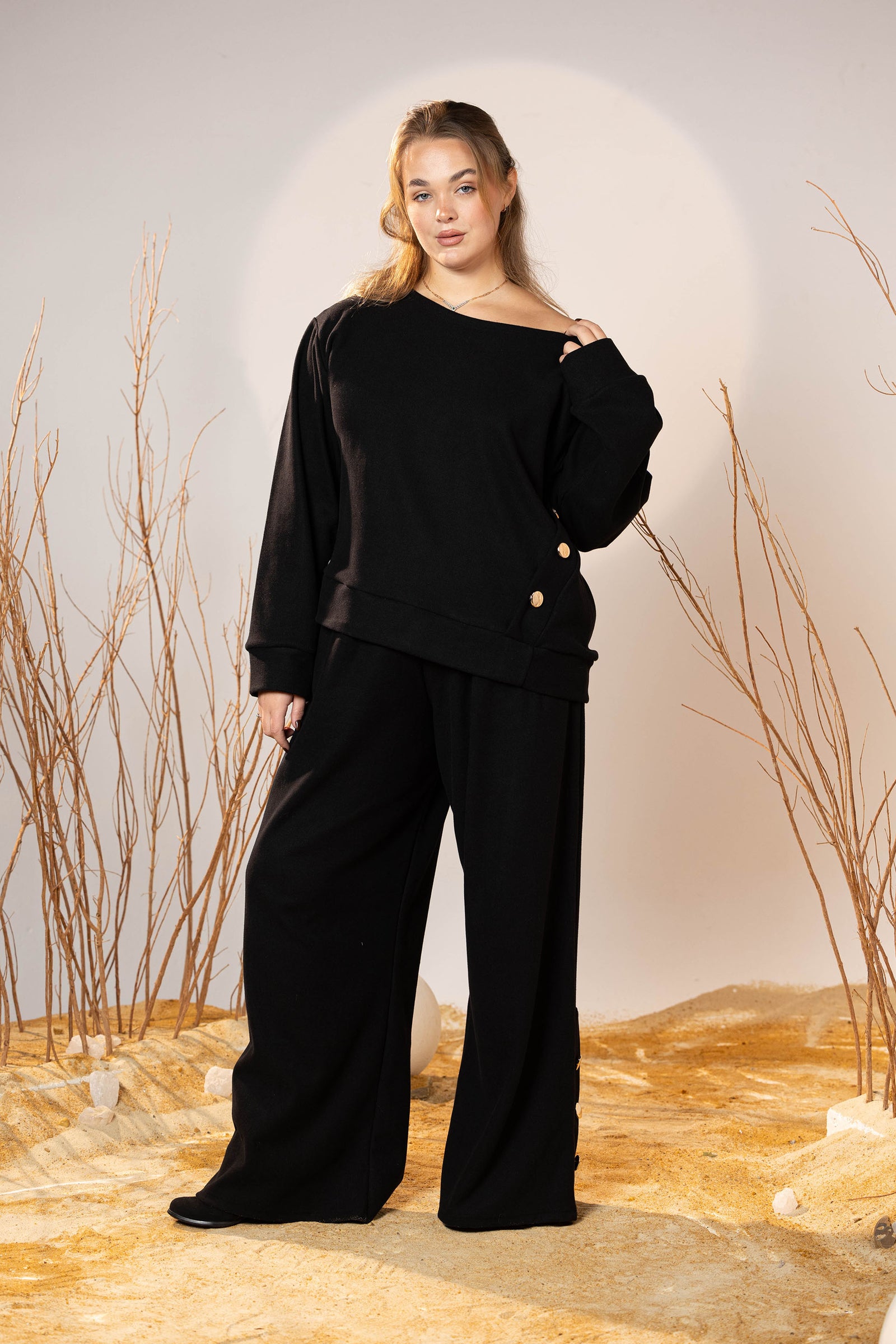 Black Luxe Cashmere Set