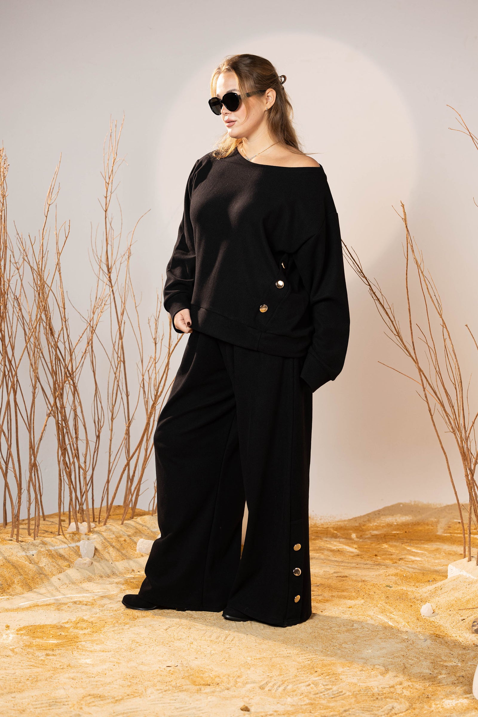 Black Luxe Cashmere Set