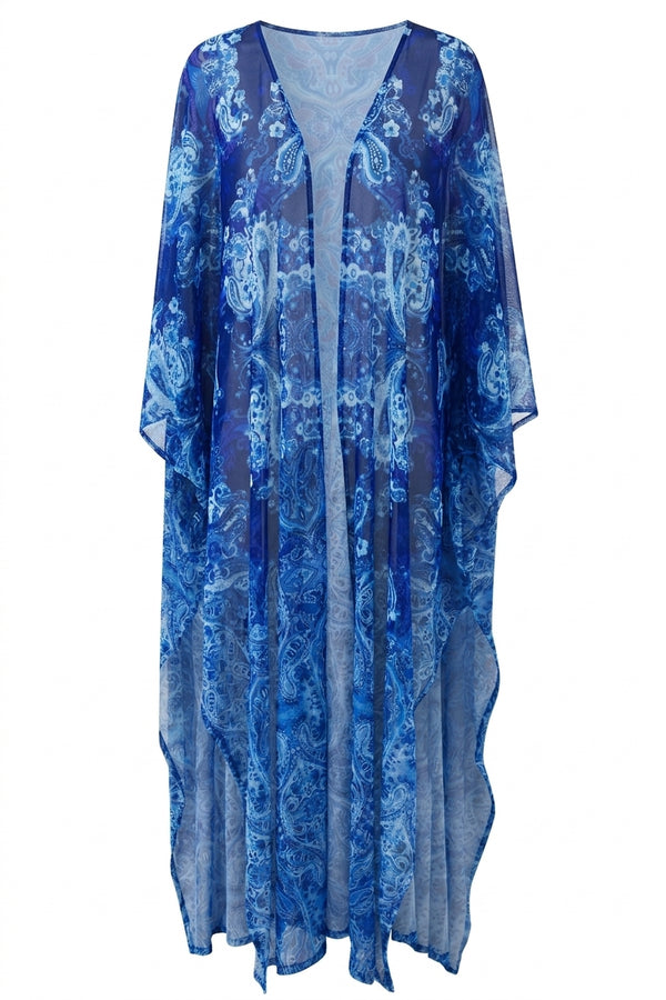 Blue Royale Tulle Kimono