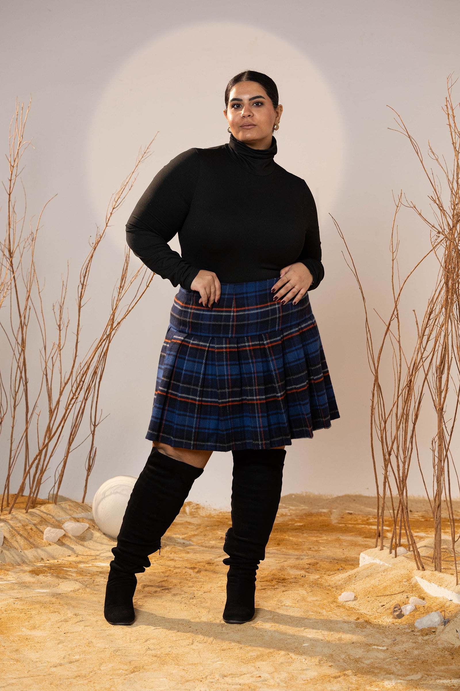 Check Mini Skirt