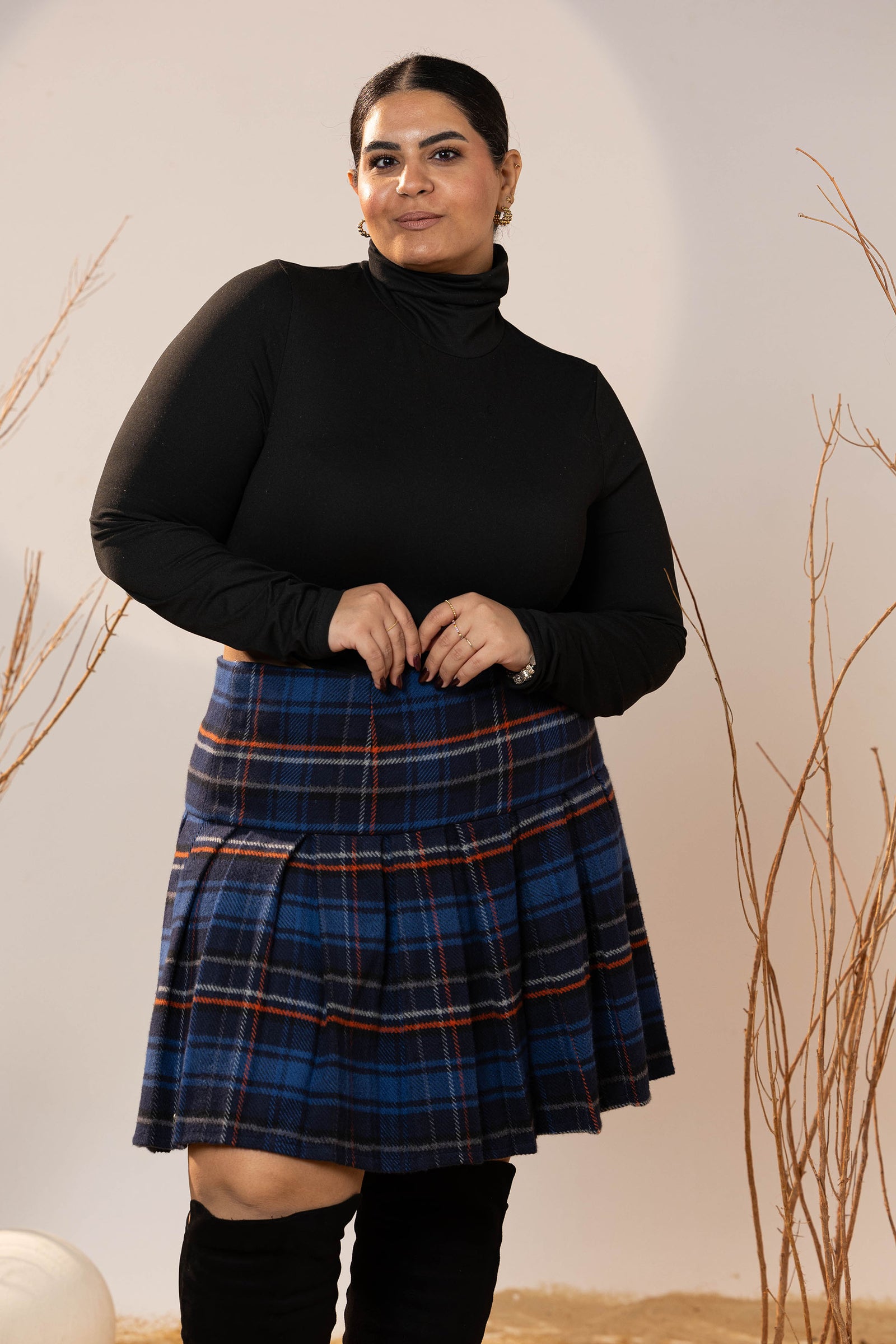 Check Mini Skirt