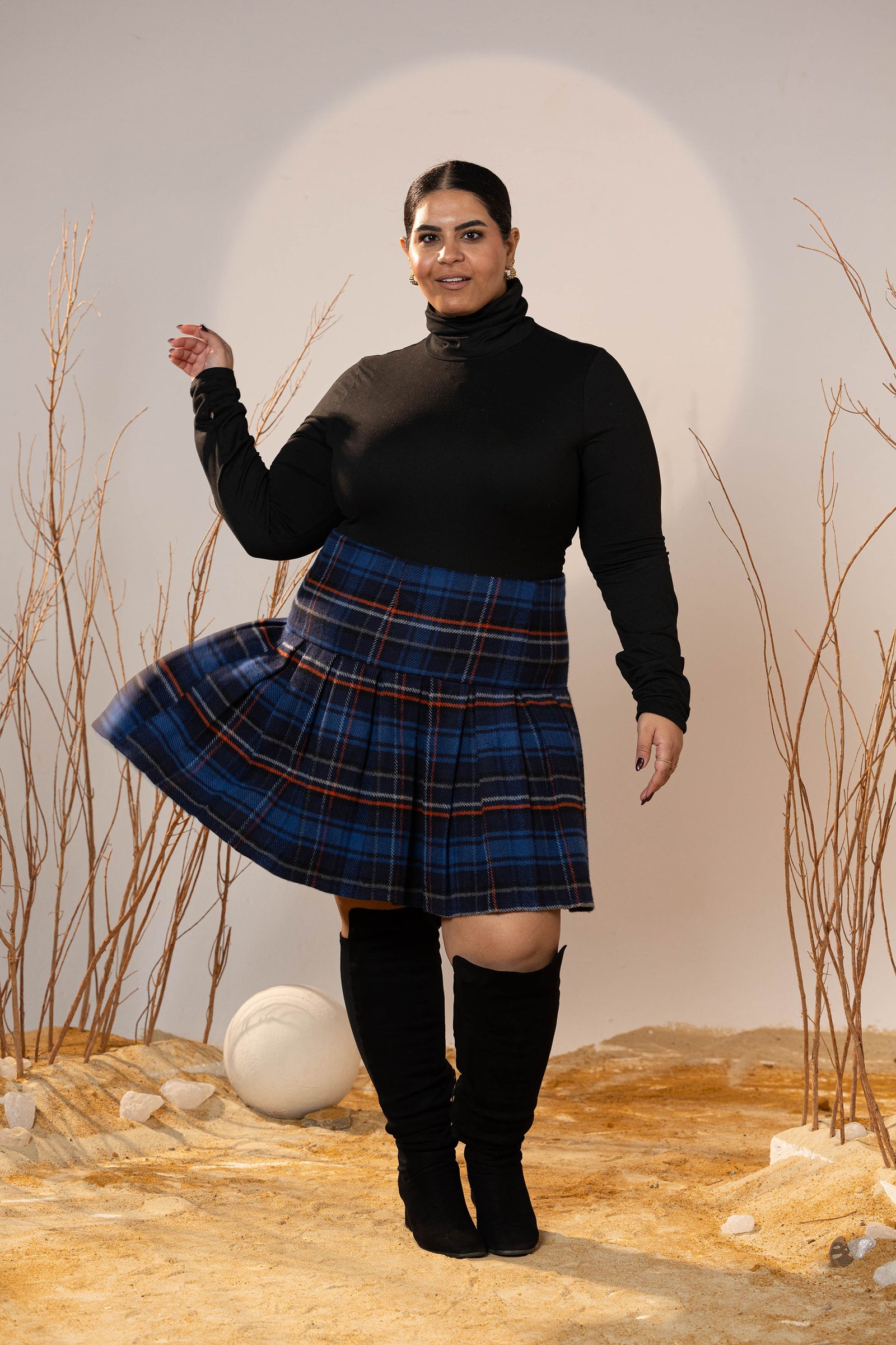 Check Mini Skirt
