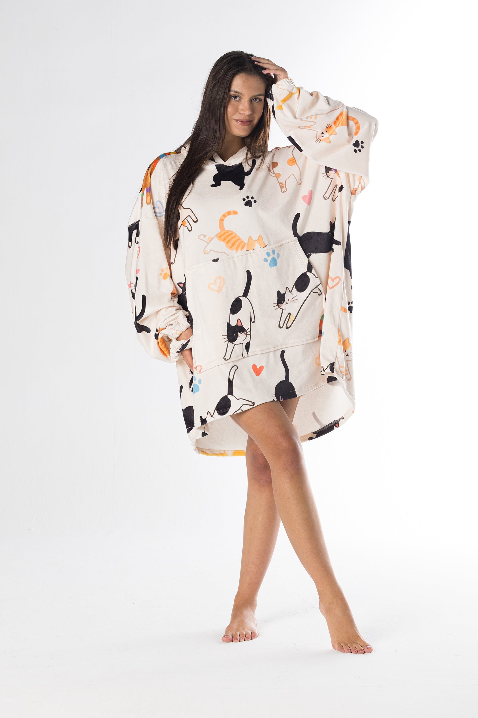 Cozy Catnap Hoodie Blanket
