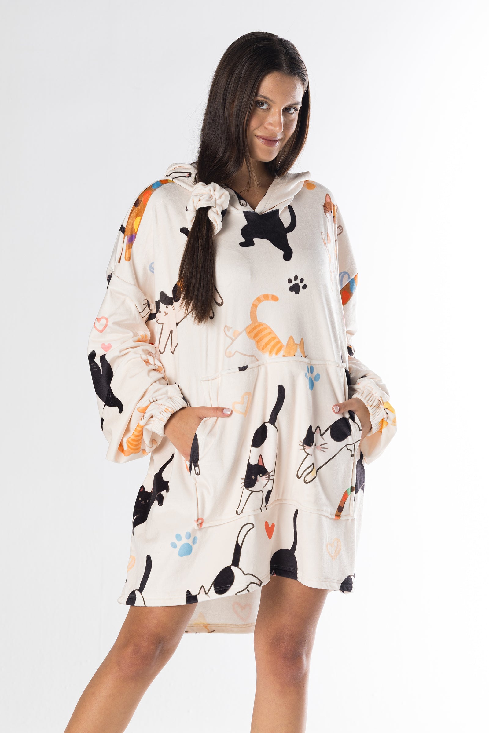 Cozy Catnap Hoodie Blanket