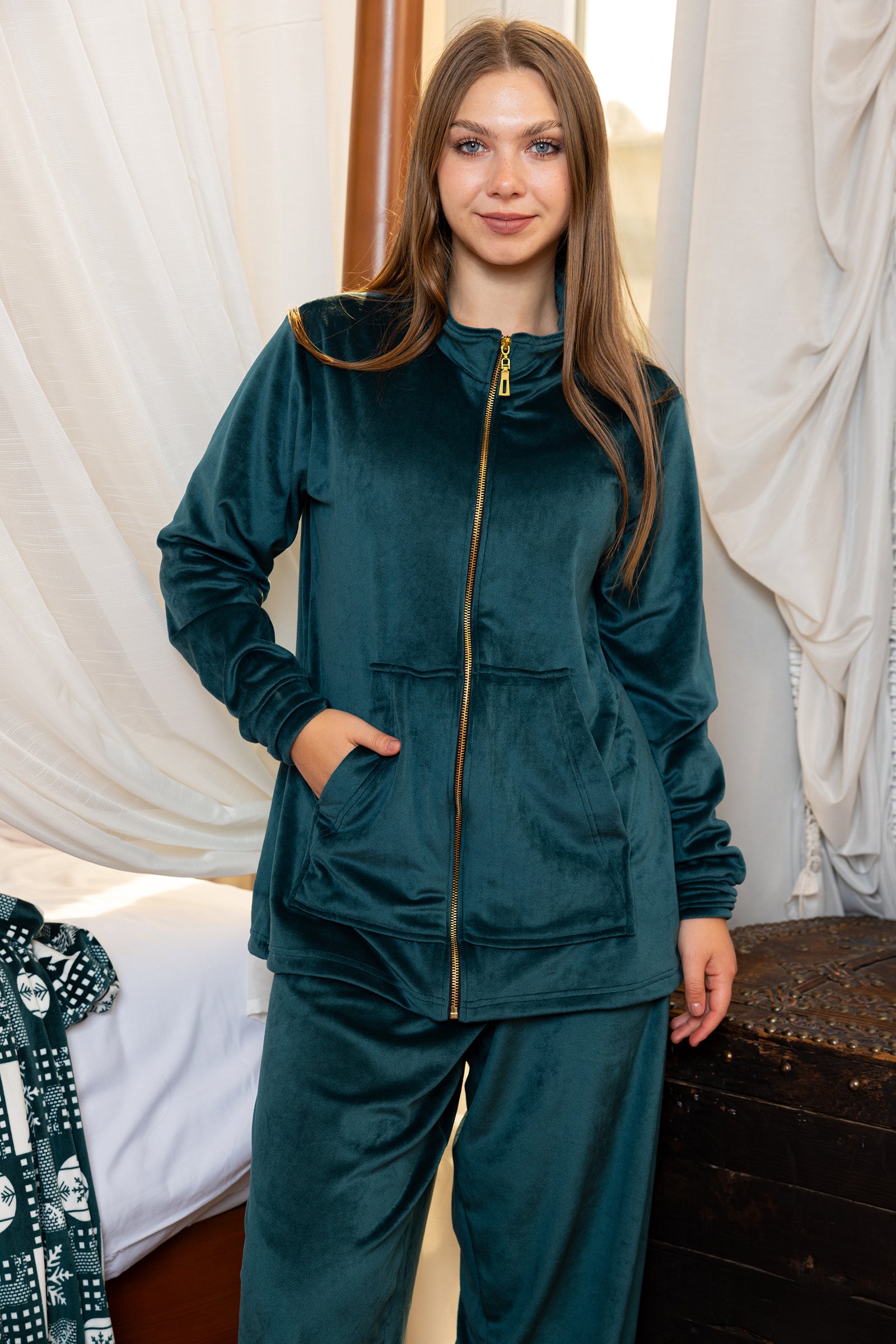 Emerald Zip Lounge Set