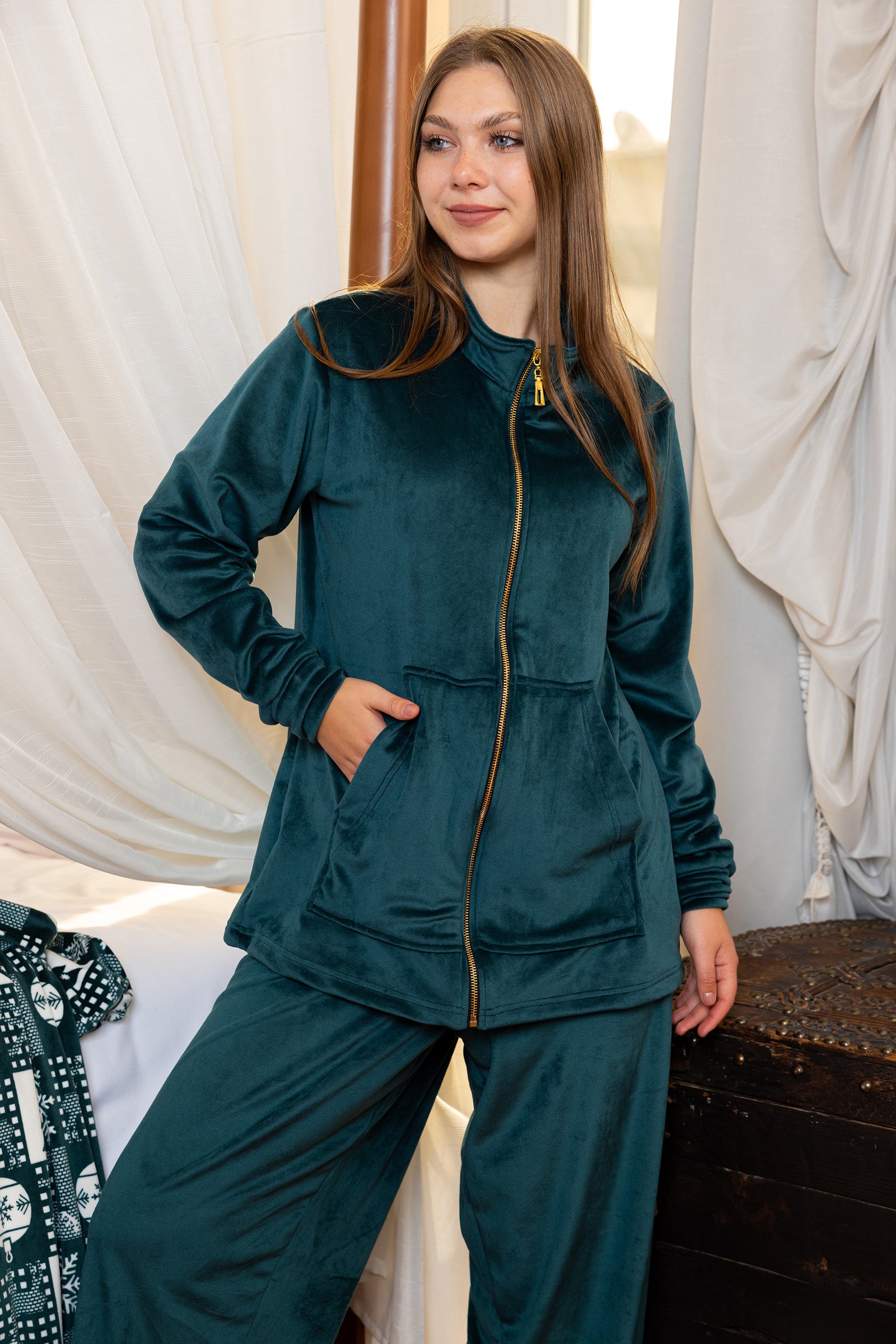 Emerald Zip Lounge Set