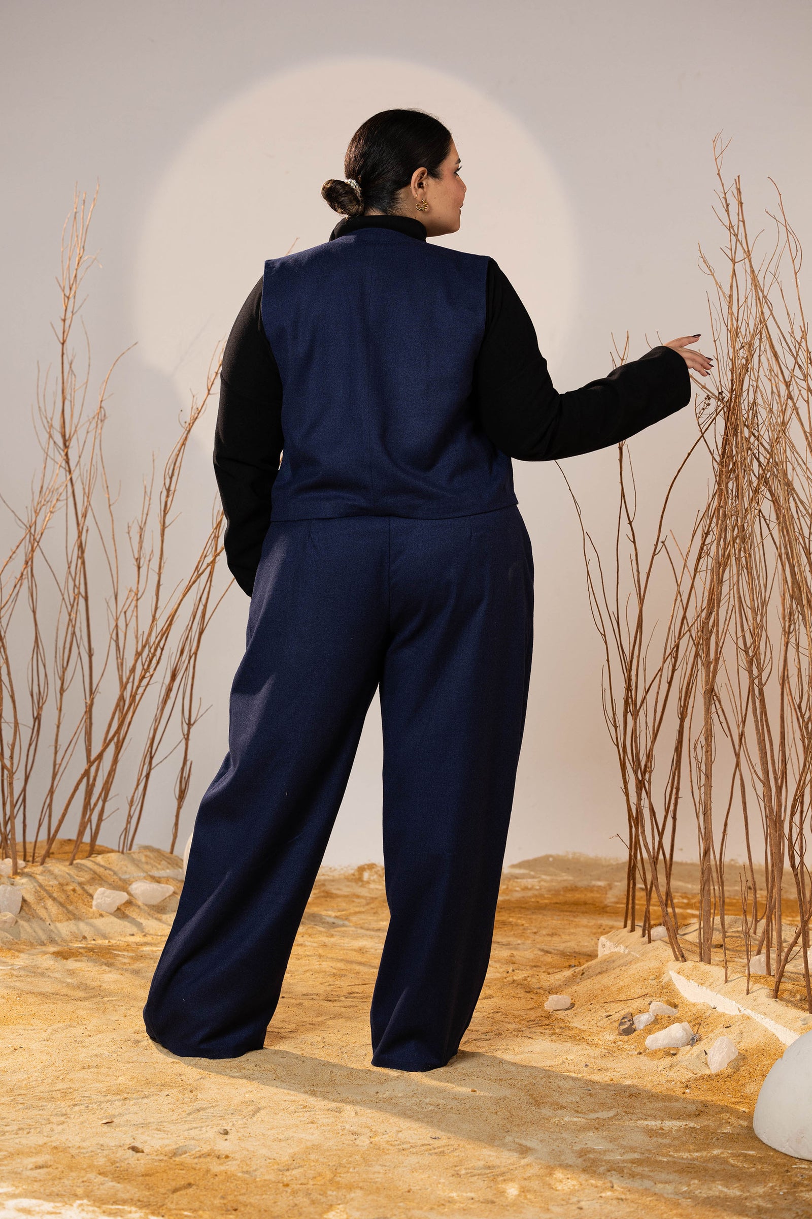 Essential 2-Piece Wool Vest Set - Blue
