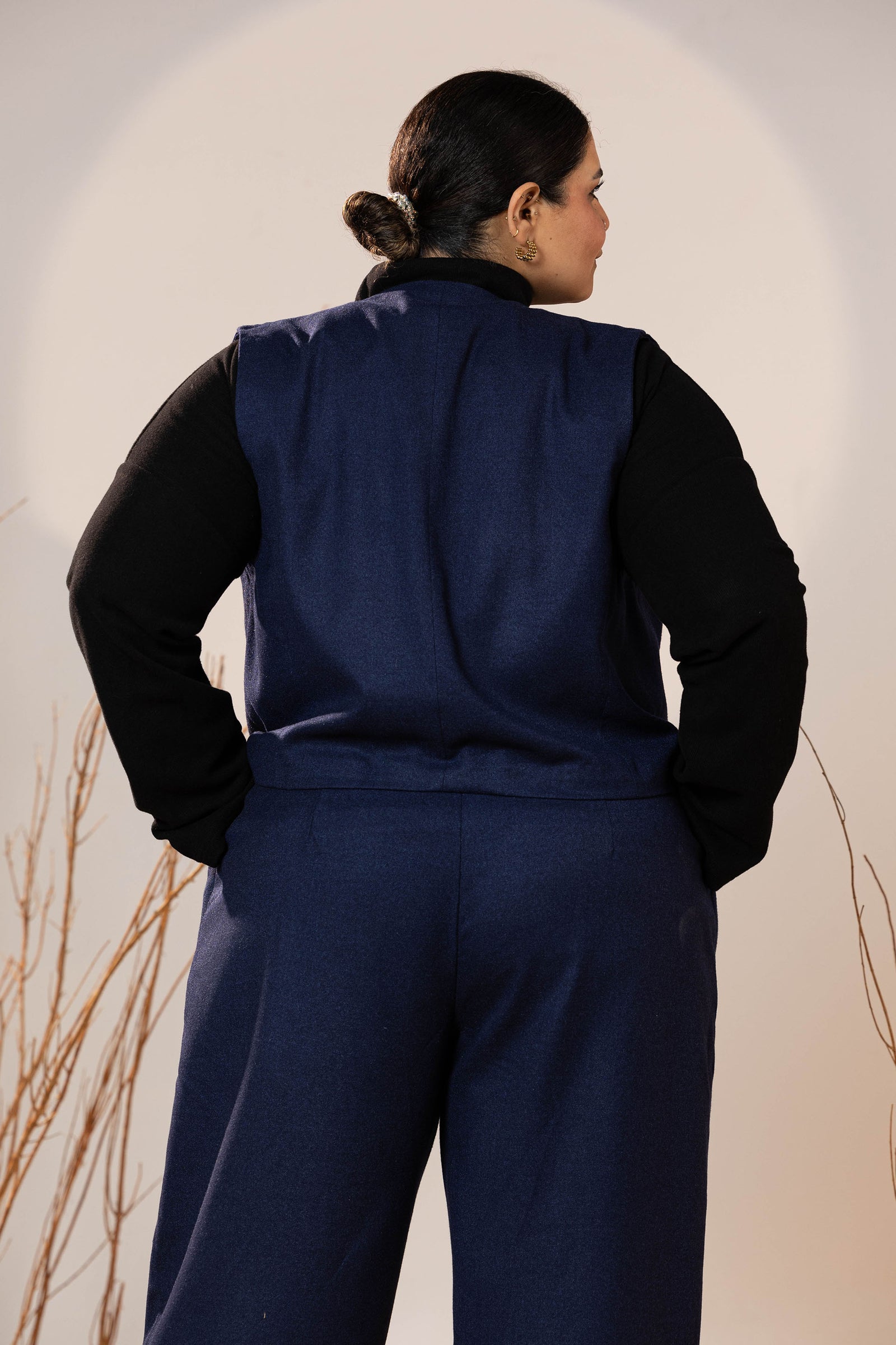 Essential 2-Piece Wool Vest Set - Blue