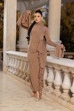 Full Stretched Dress - Beige