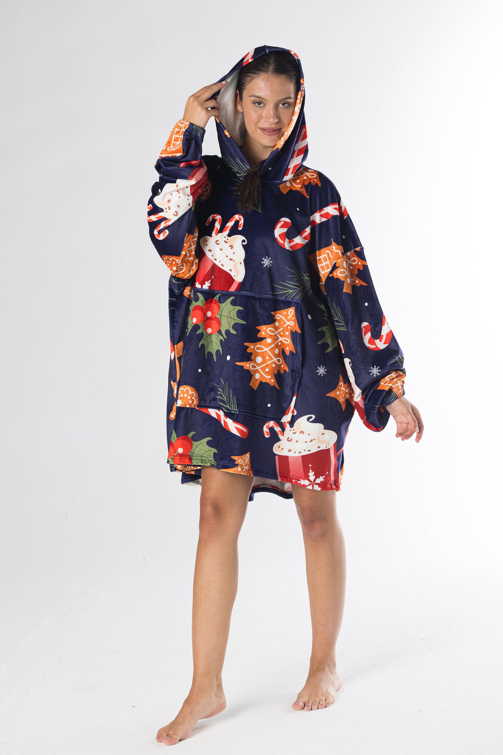 Hot Cocoa Hoodie Blanket