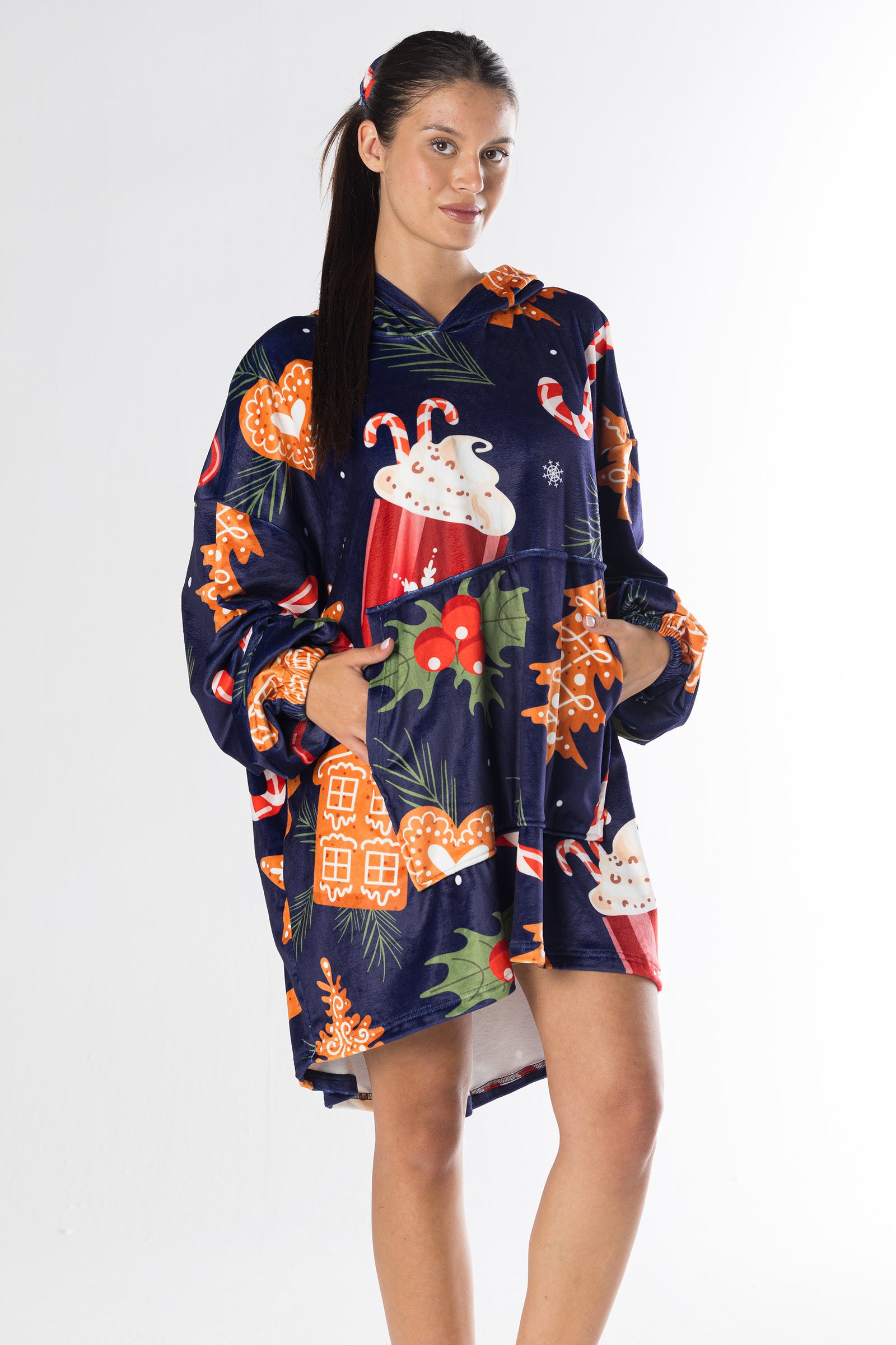 Hot Cocoa Hoodie Blanket