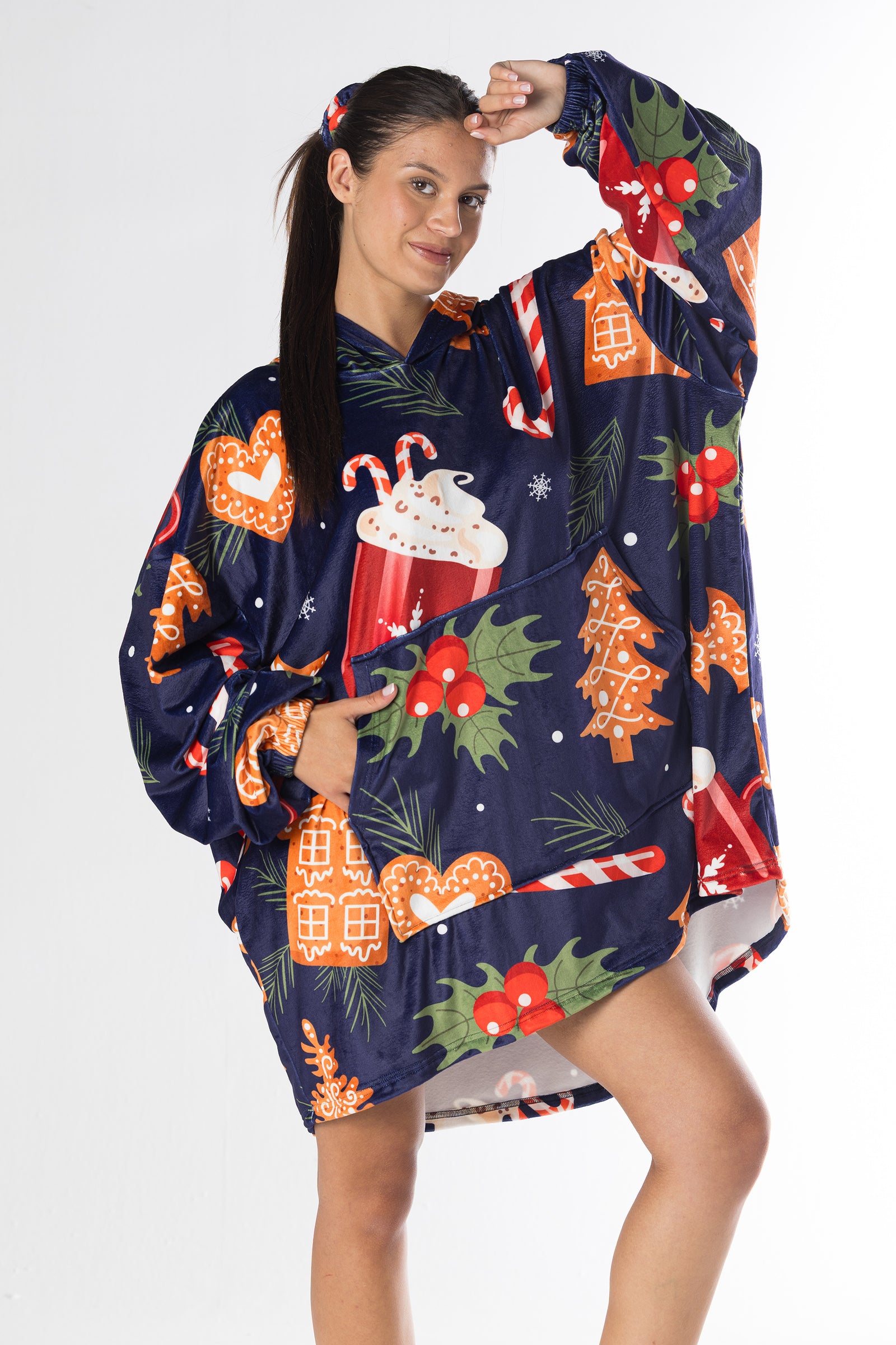 Hot Cocoa Hoodie Blanket