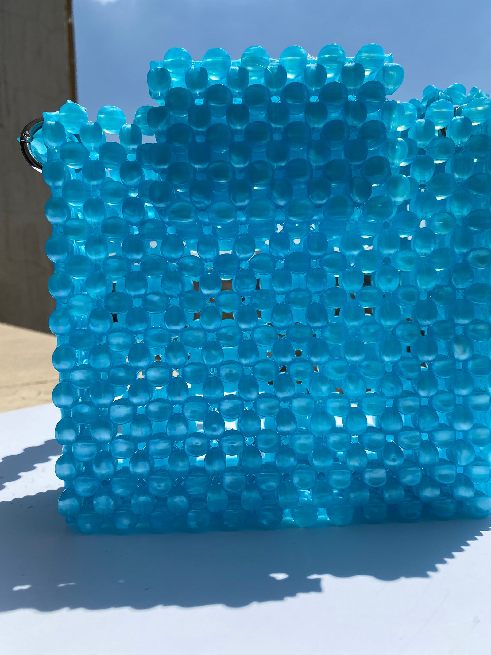 Sky Beaded Bag - Baby blue