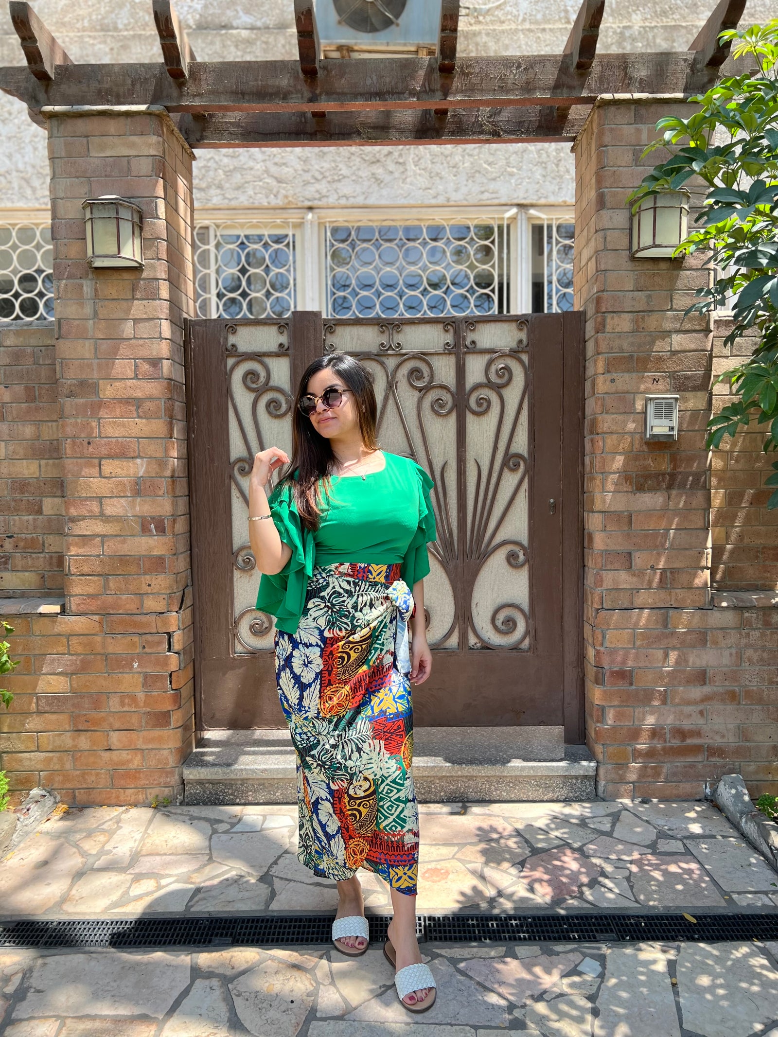 African crepe wrap Skirt