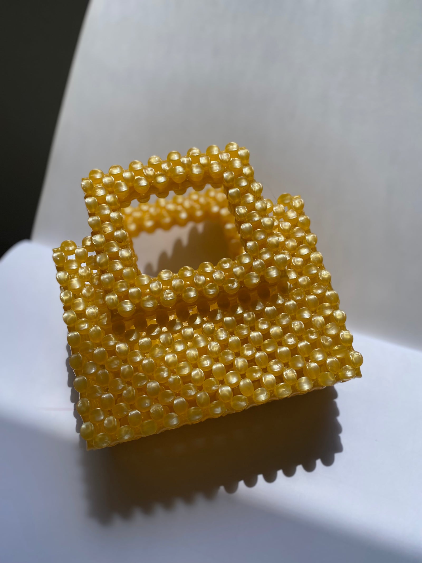 Sunshine Beaded Bag - Yellow