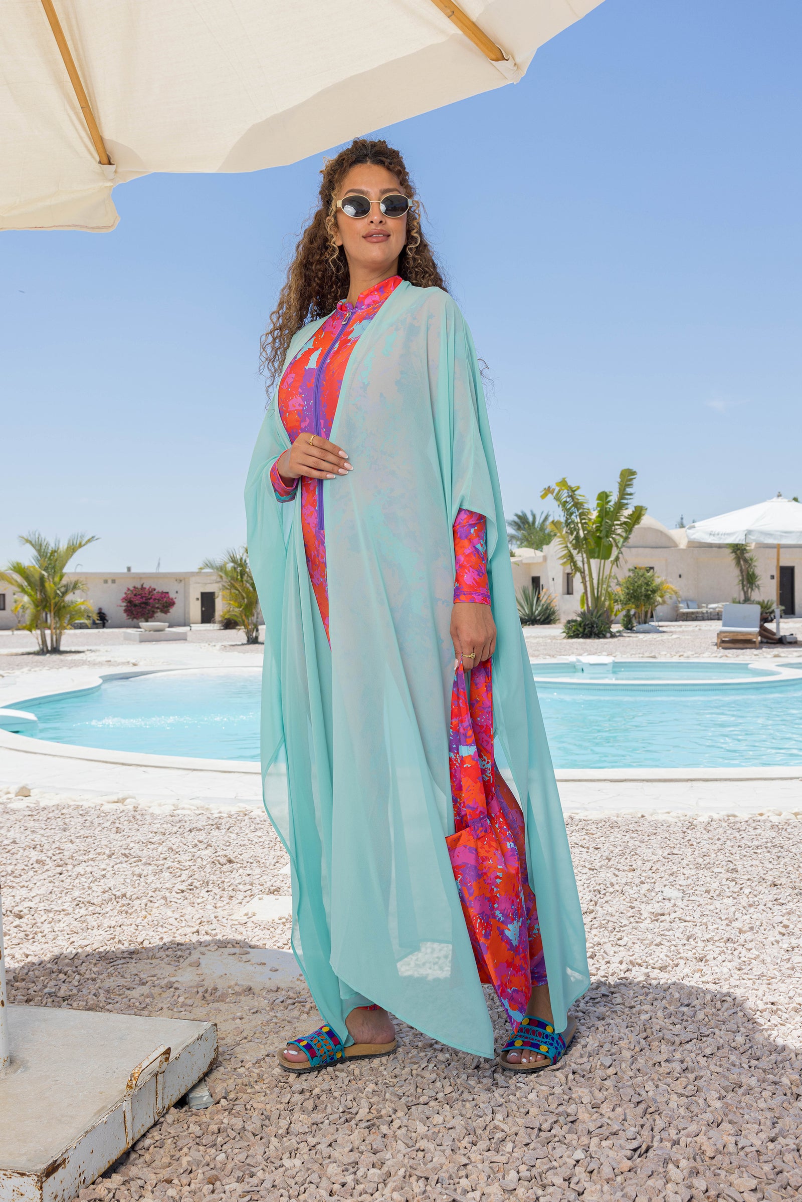 Mint Kimono Cover-Up