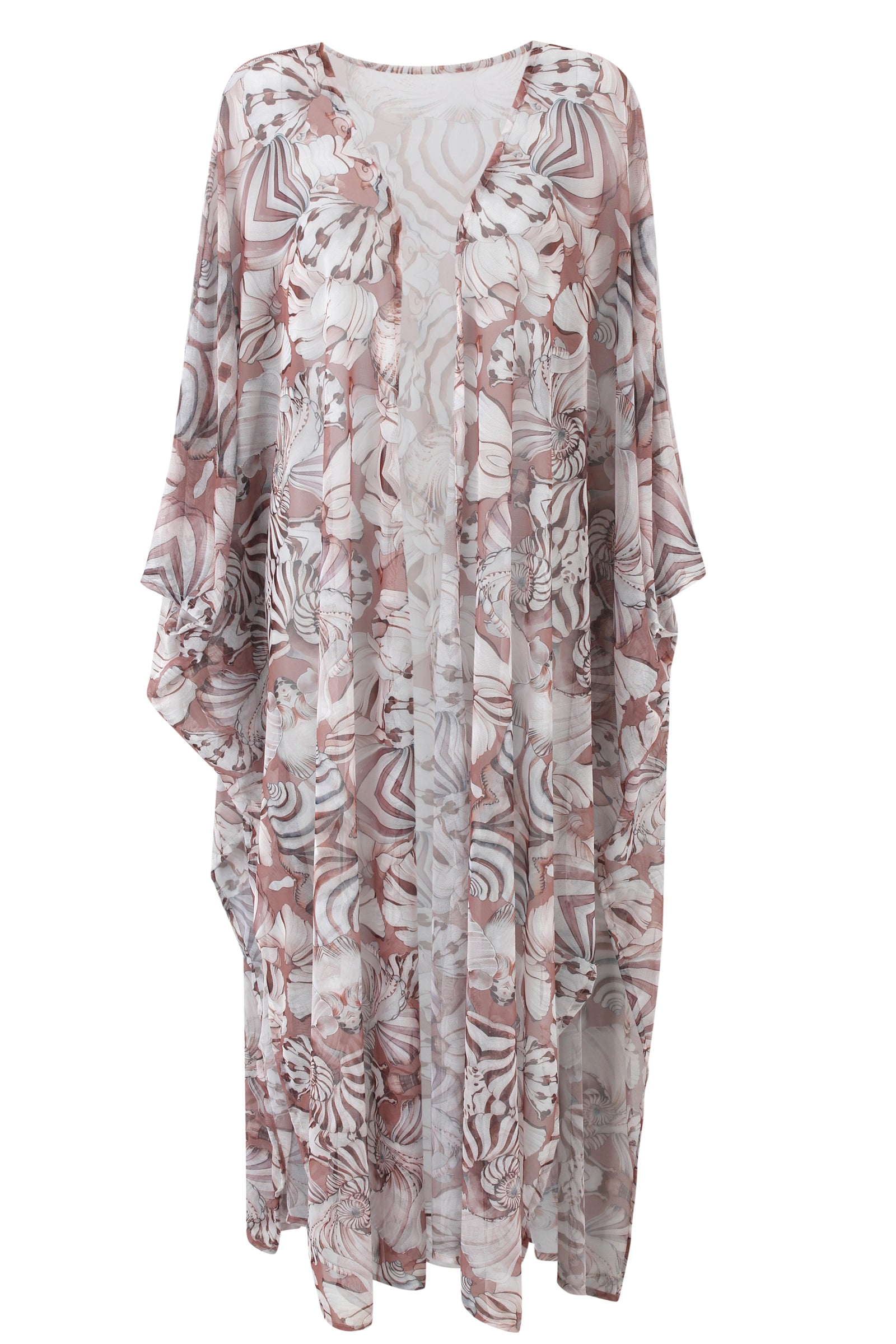 Nude Shell Tulle Kimono
