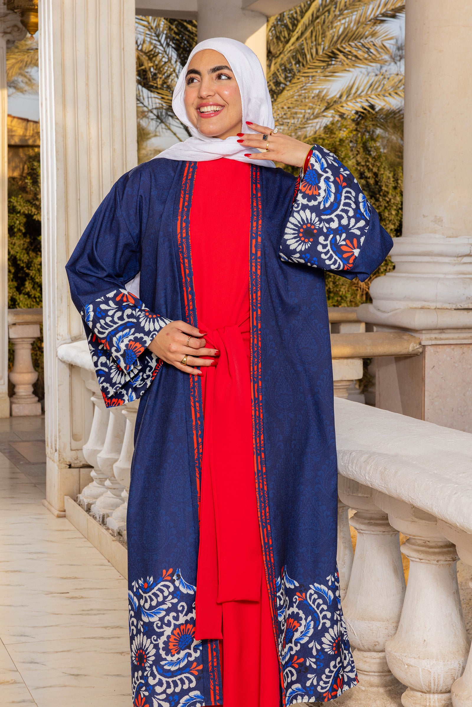 Ottoman Bloom Printed Linen Kimono