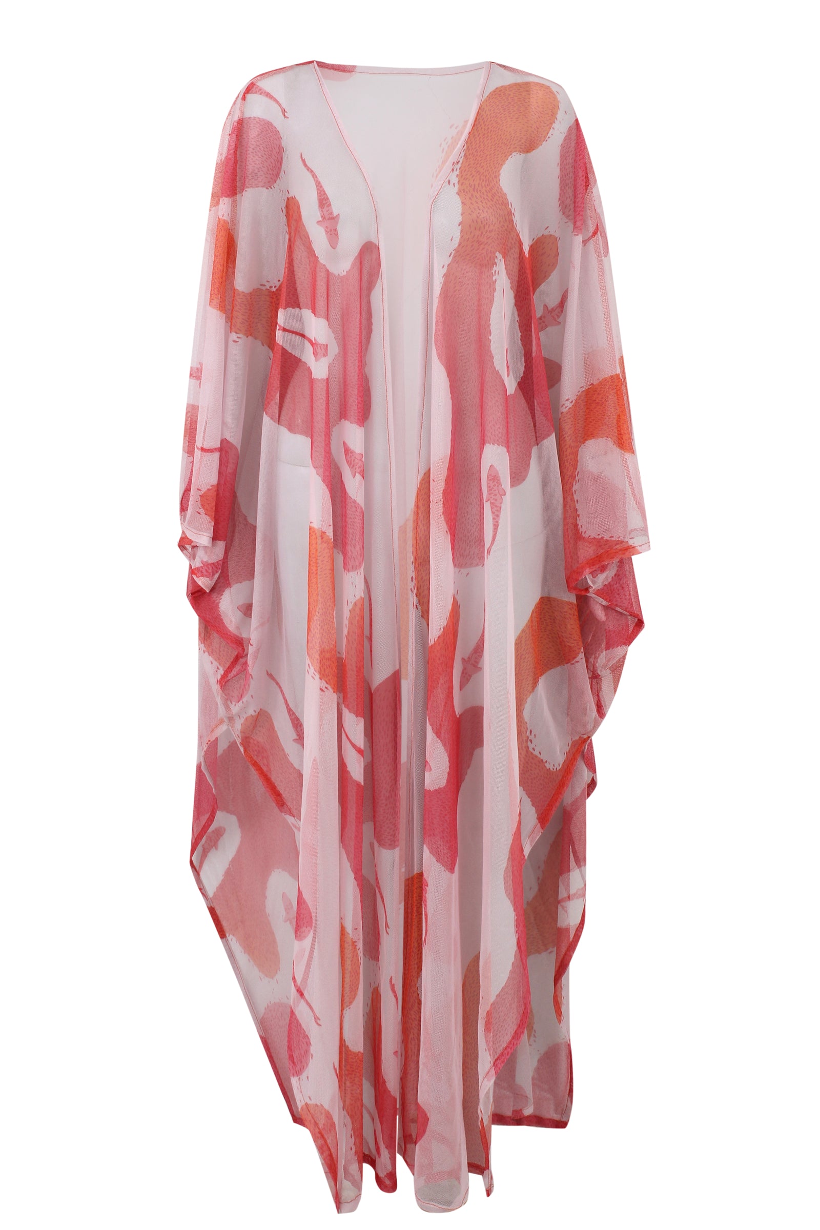 Pink Sea Mist Tulle Kimono