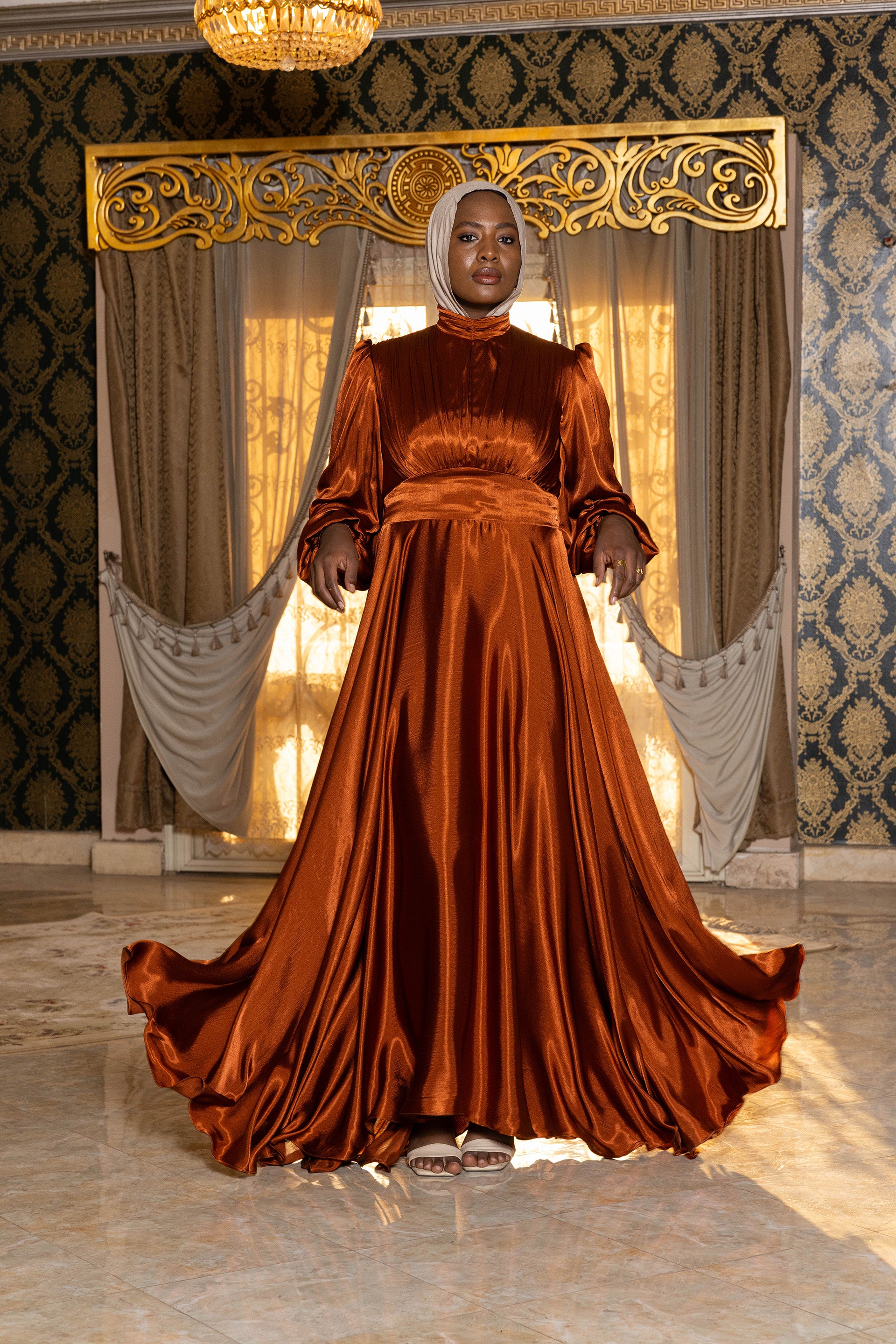 Radiance Maxi Gown - Brown