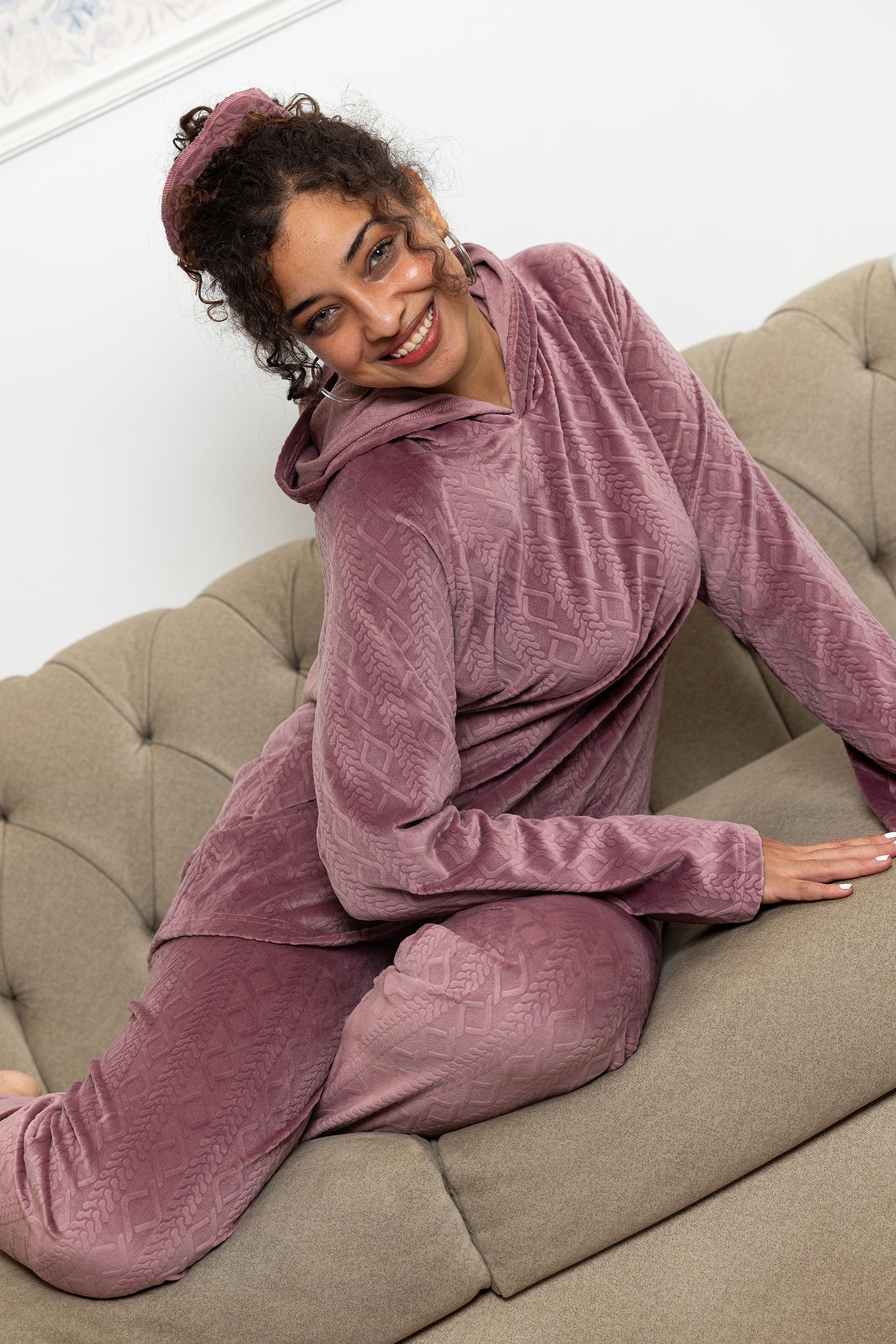 Rosy Dusk Hooded Set