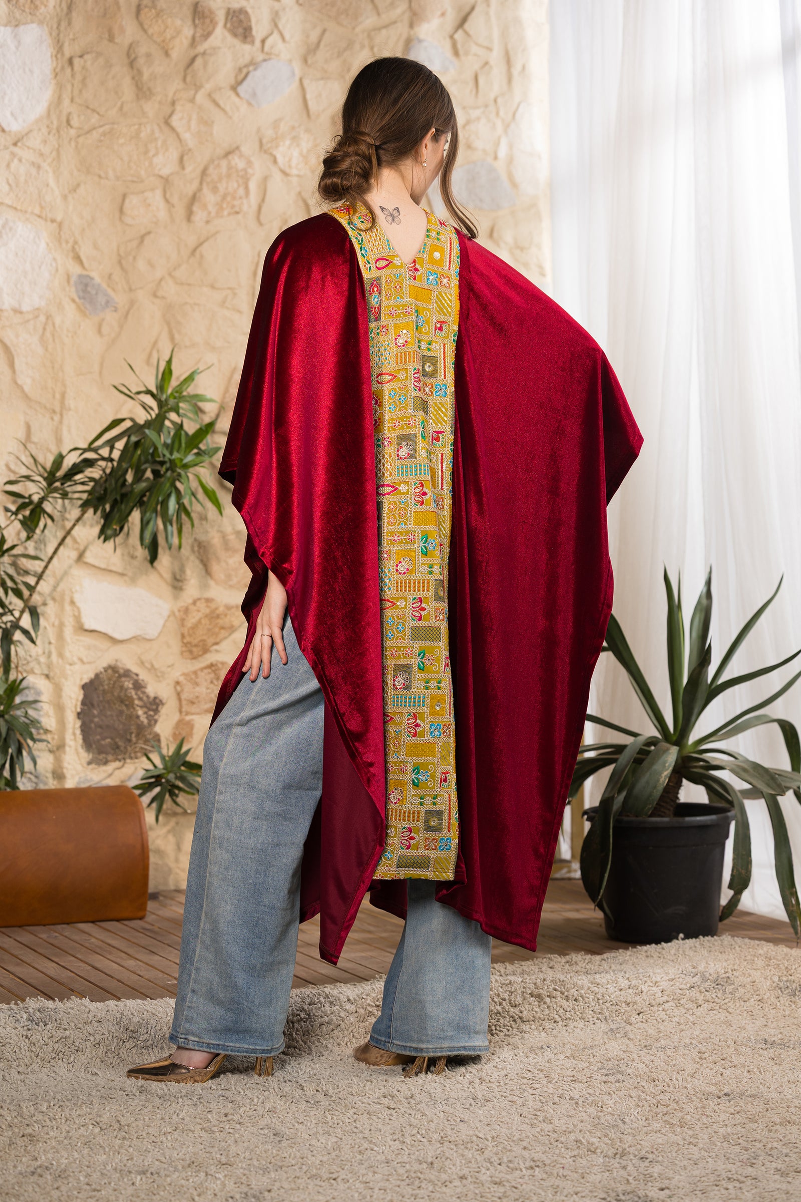 Ruby Heritage Velvet Cape