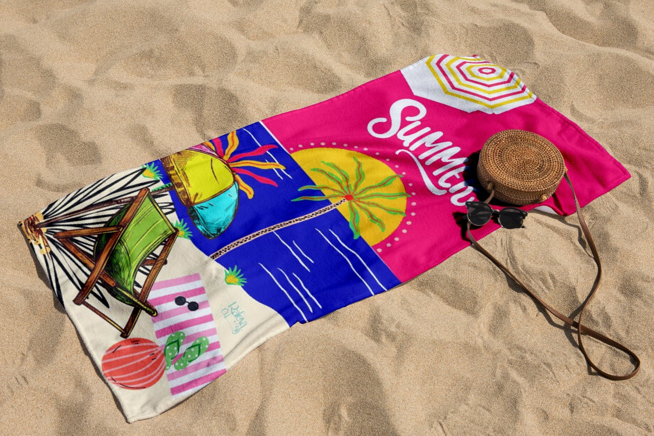 Sunset Lounge Beach Towel